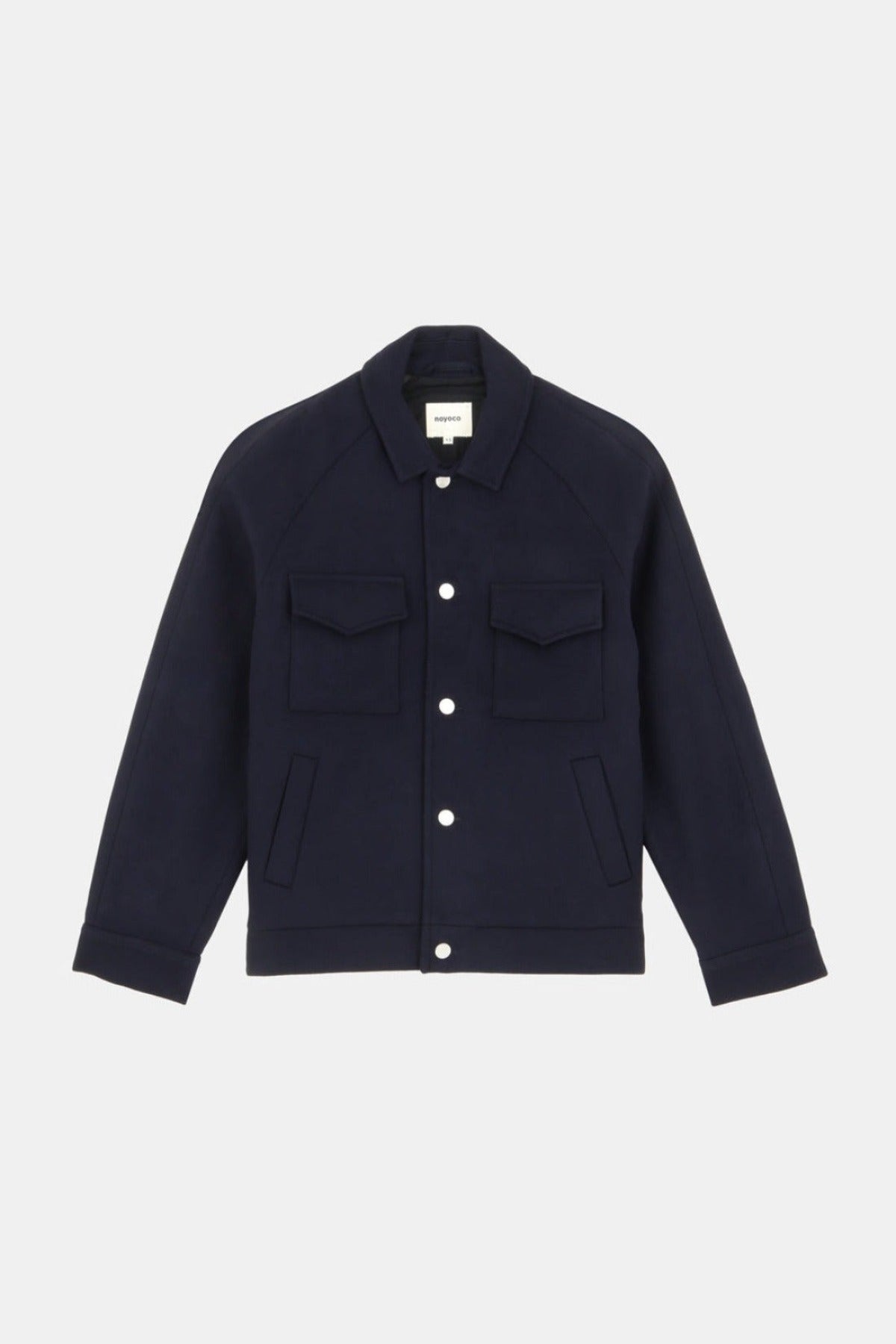 Veste en laine upcyclée | marine "palma - night blue"