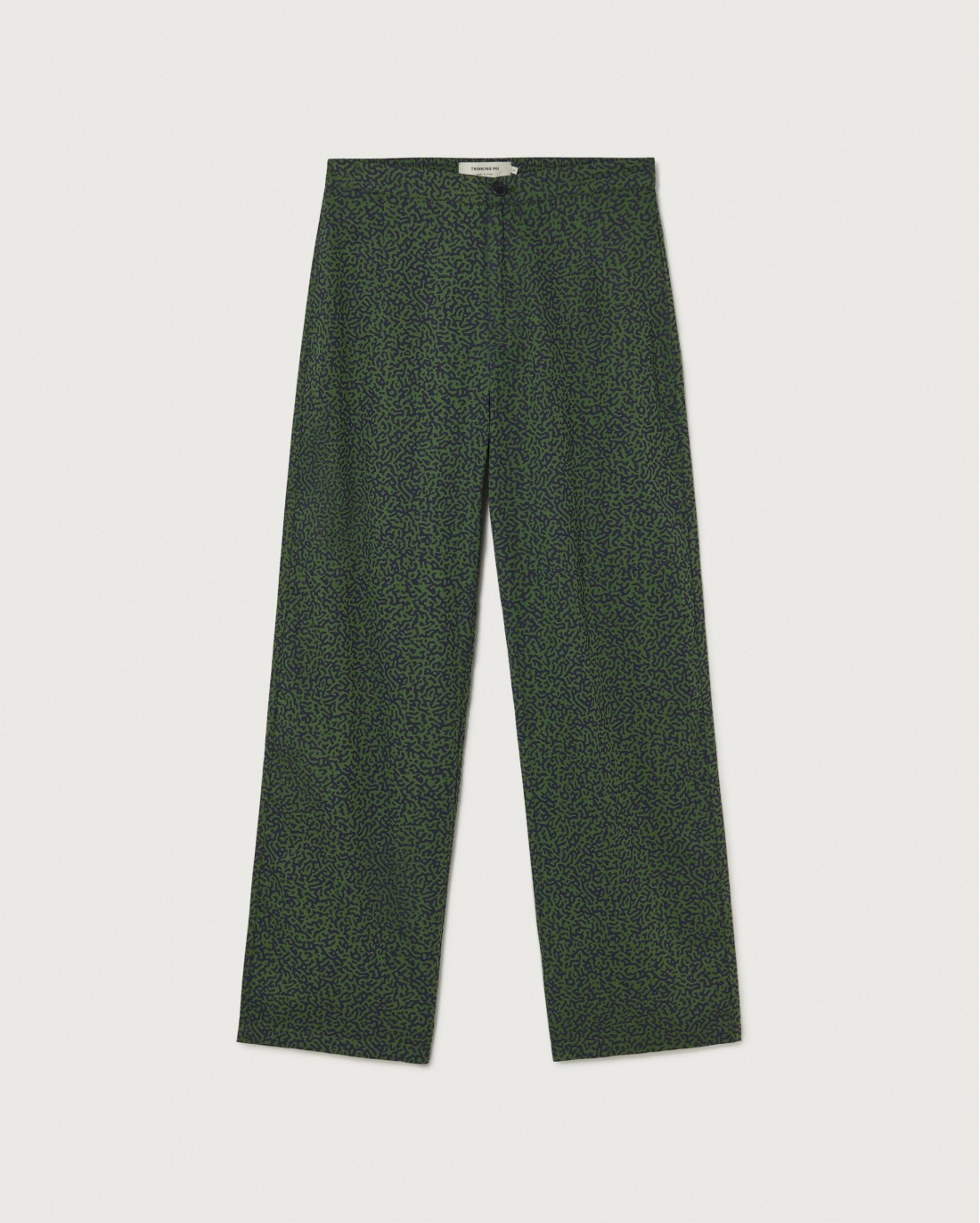 Pantalon ample vert à motifs en coton bio - GREEN CHAMALEON MARIAM PANTS