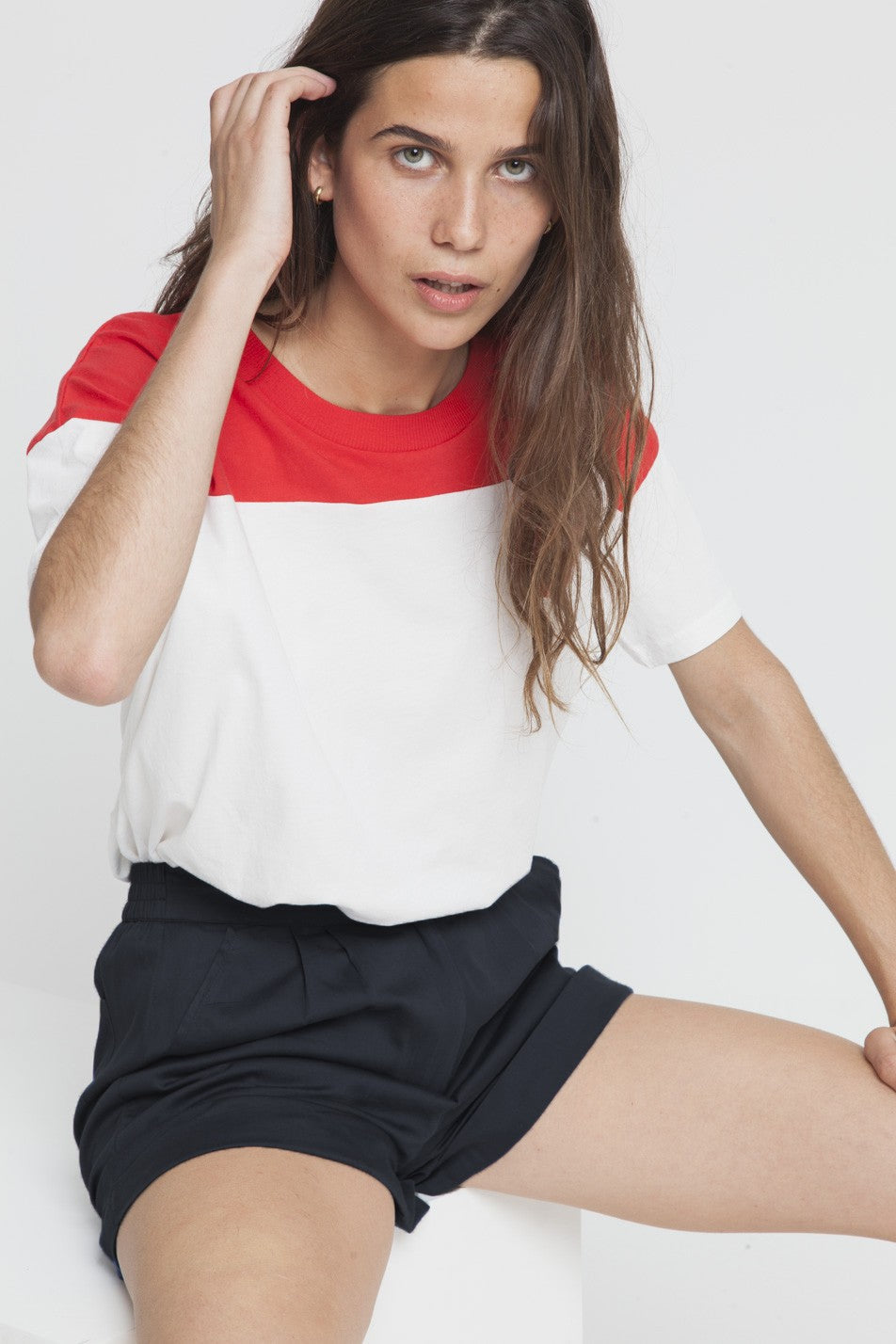 Short uni noir en coton bio - mamma