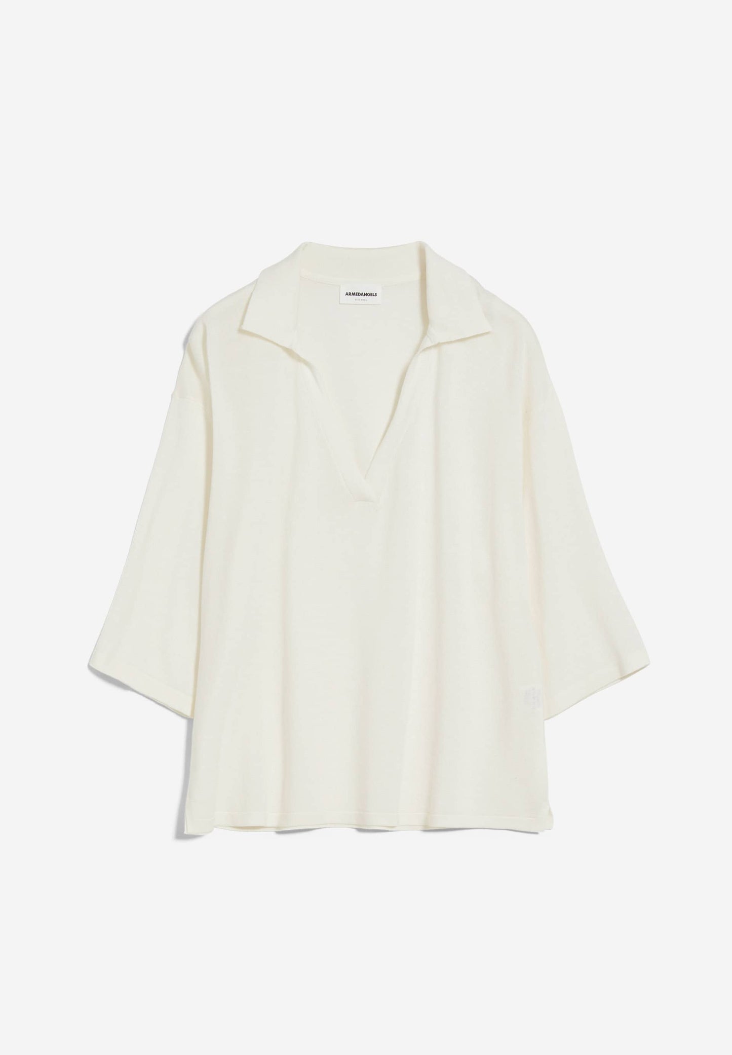 Pull léger écru en tencel et coton bio - polodaa oatmilk