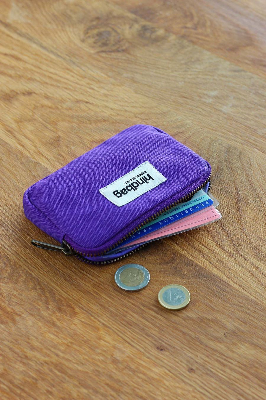 Porte-monnaie en coton bio | violet "lili violet"