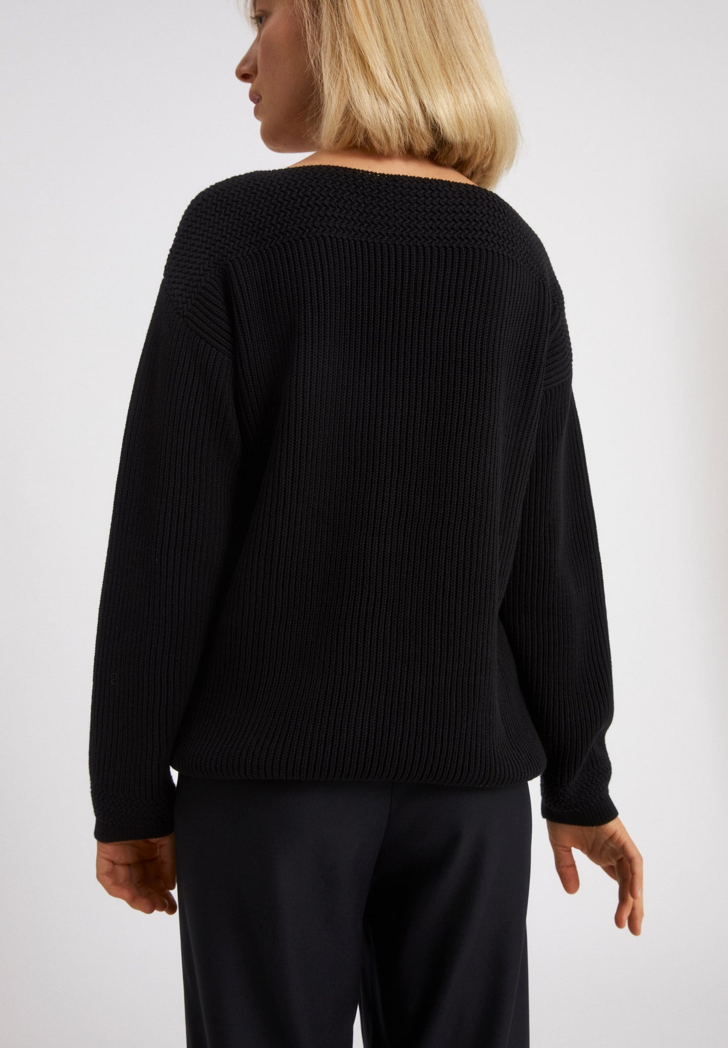 Pull noir en coton bio - RAACHELA Black