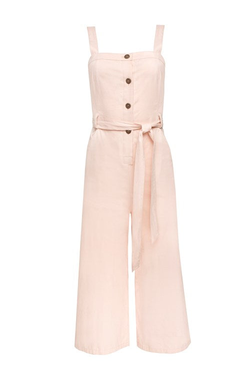 Salopette ample rose en coton bio - Rena