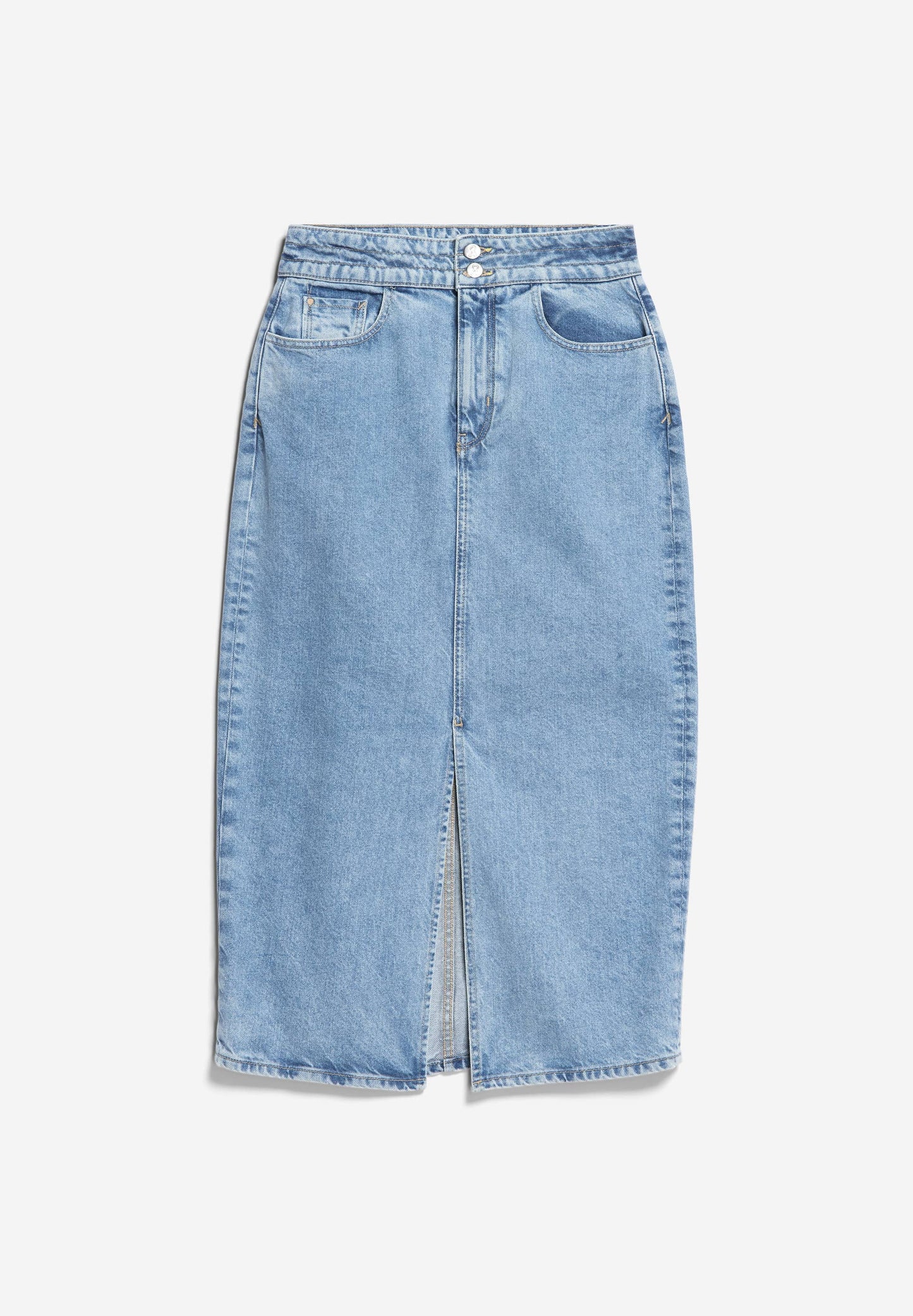 Jupe longue en jean en coton recyclé - reshiaa fresh blue
