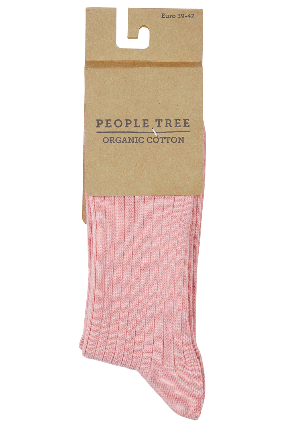 Chaussettes côtelées roses en coton bio - rib socks pink