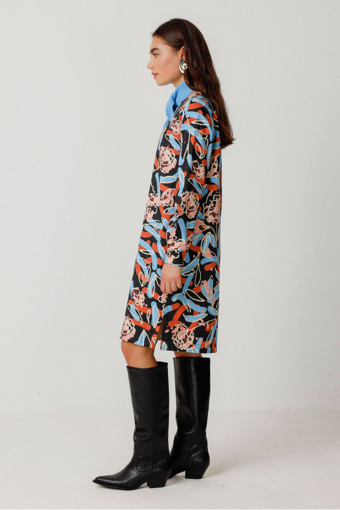 robe en coton et lenzing | multicolore "vestido edurtzeta lorea"