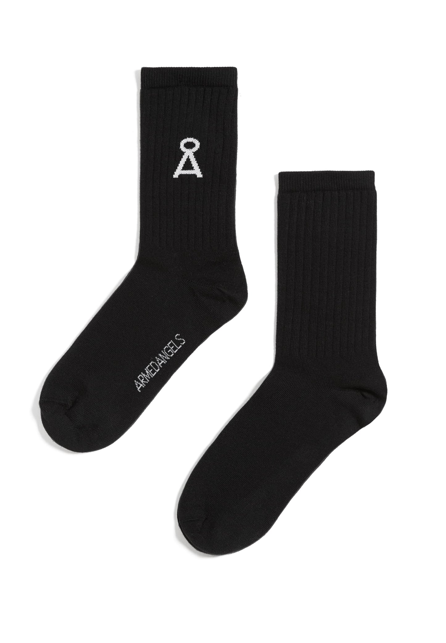 Chaussettes noires en coton bio et matière recyclée - SAAMU black