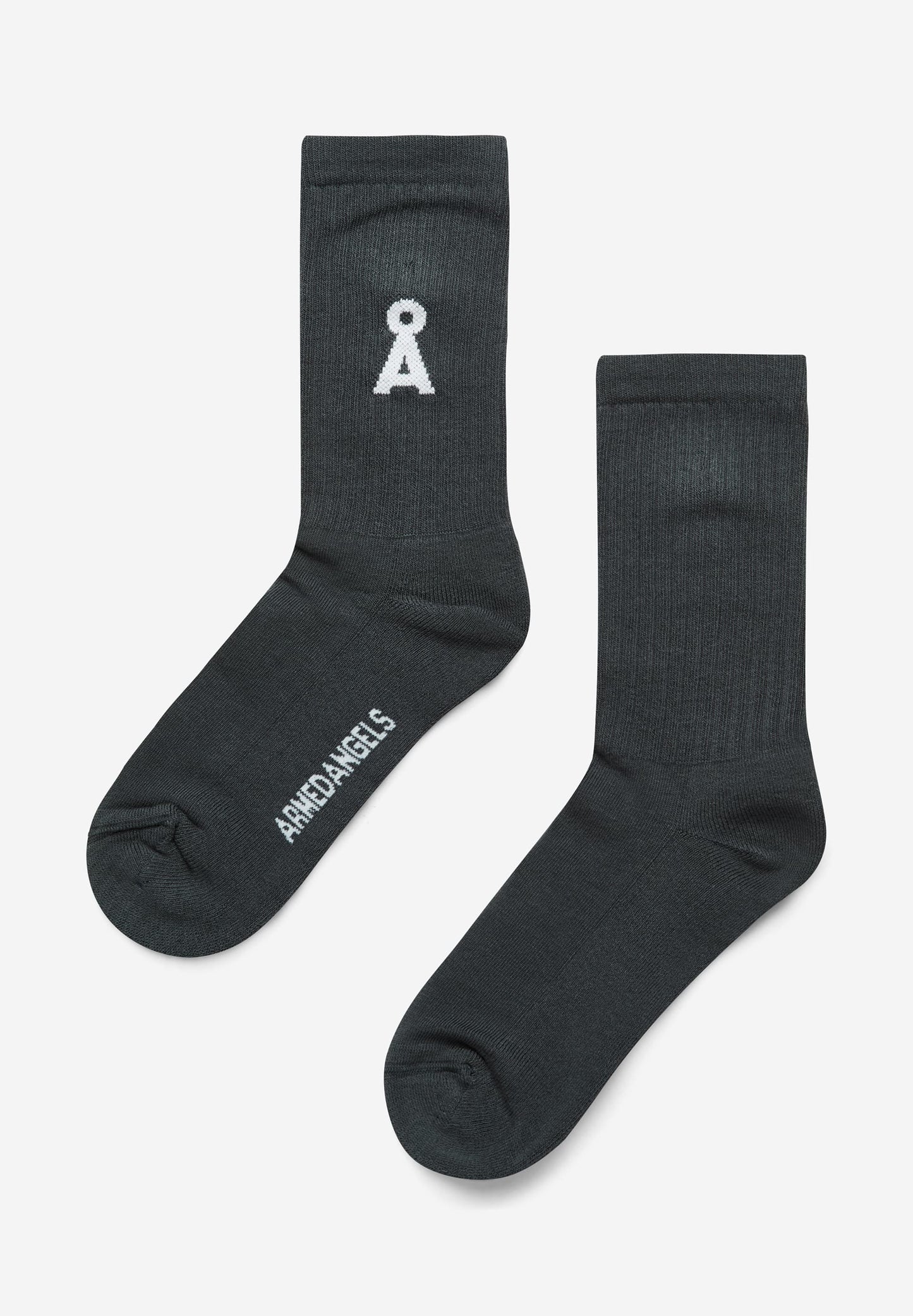 Chaussettes en coton bio et matière recyclée | anthracite "saamu bold graphite"