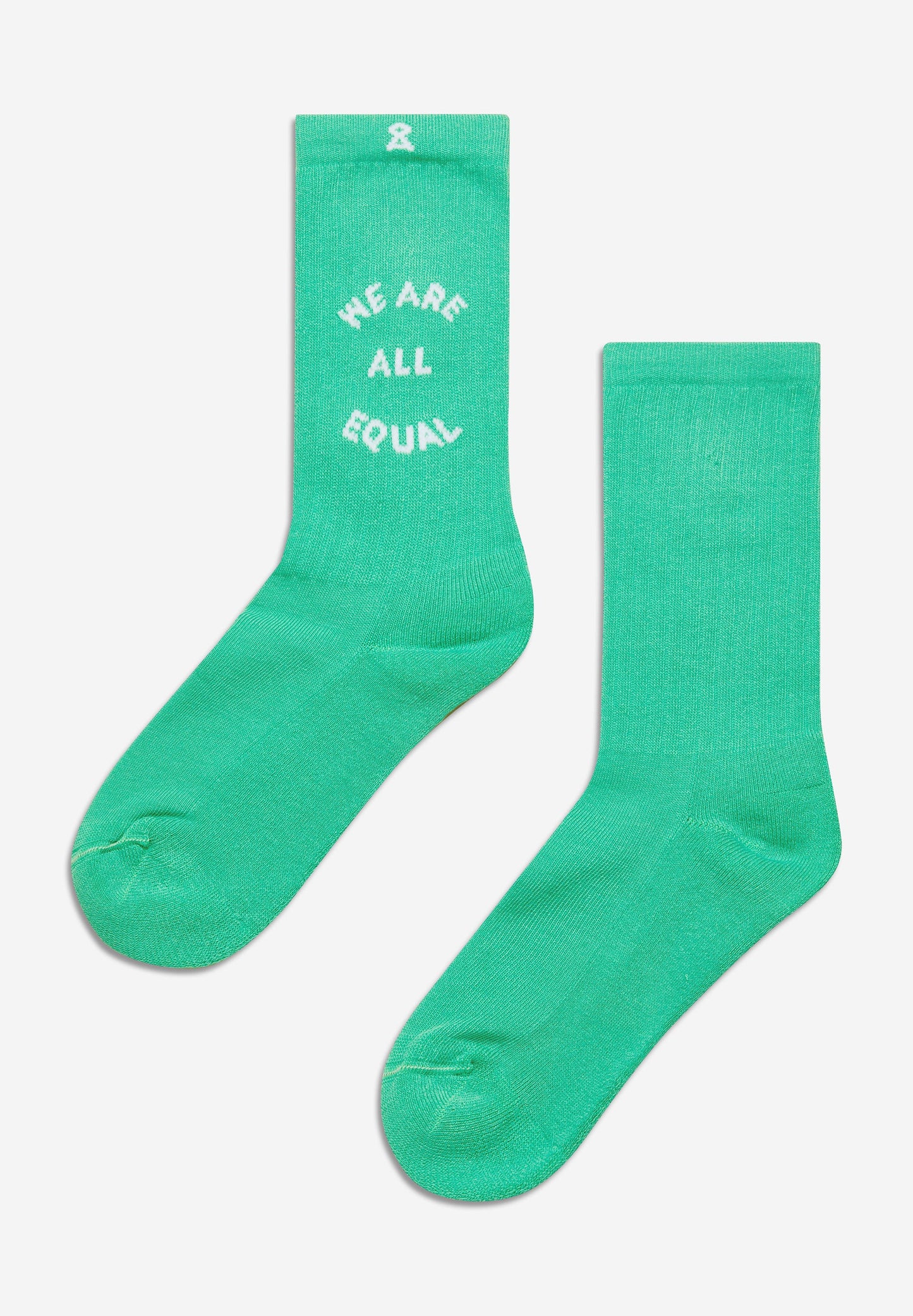 Chaussettes vertes citron en coton bio et matière recyclé - saamu we are all bright lime