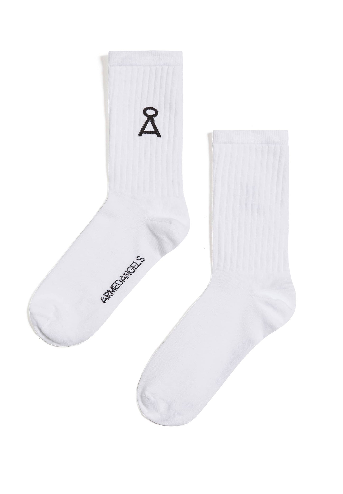 Chaussettes blanches en coton bio et polyamide recyclé - SAAMU white