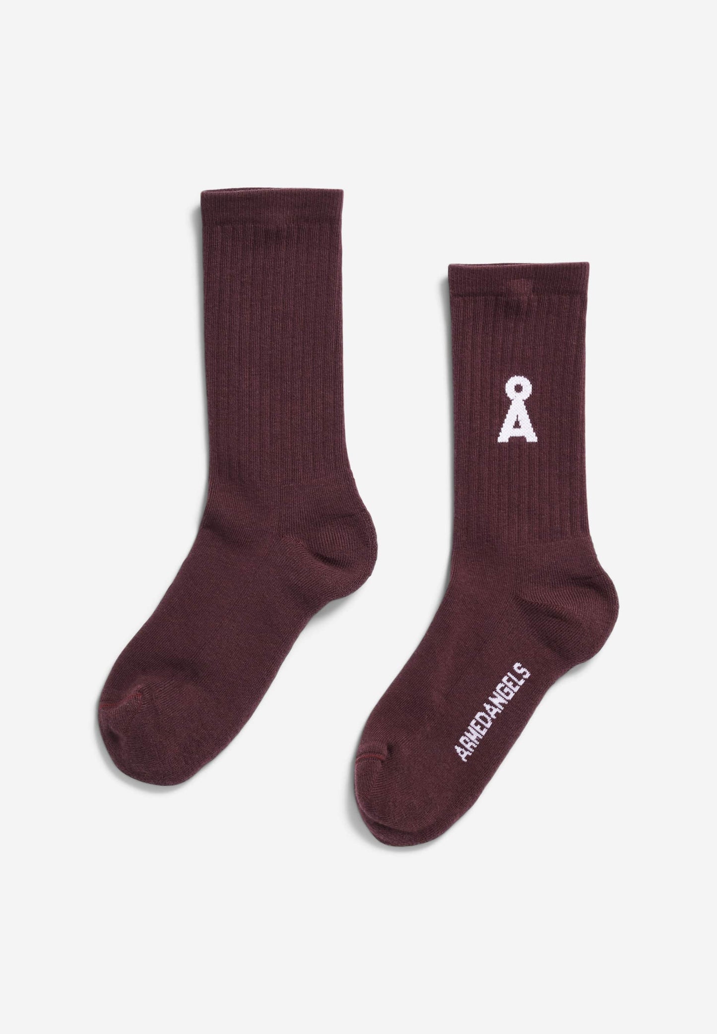 Chaussettes en coton bio et recyclé | prune "saamus bold fudge"