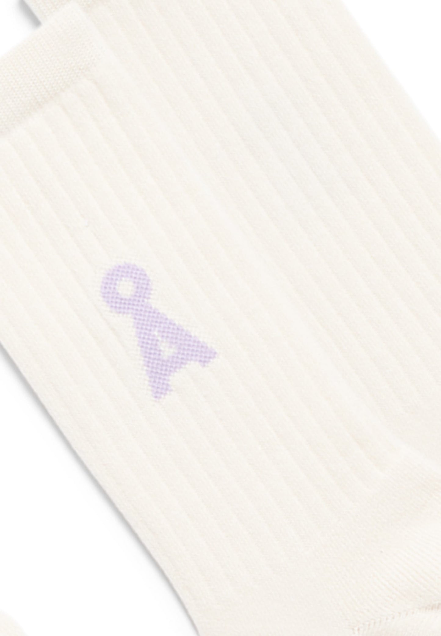 Chaussettes en coton biologique | beige "Saamus bold - oatmilk-lavender light"