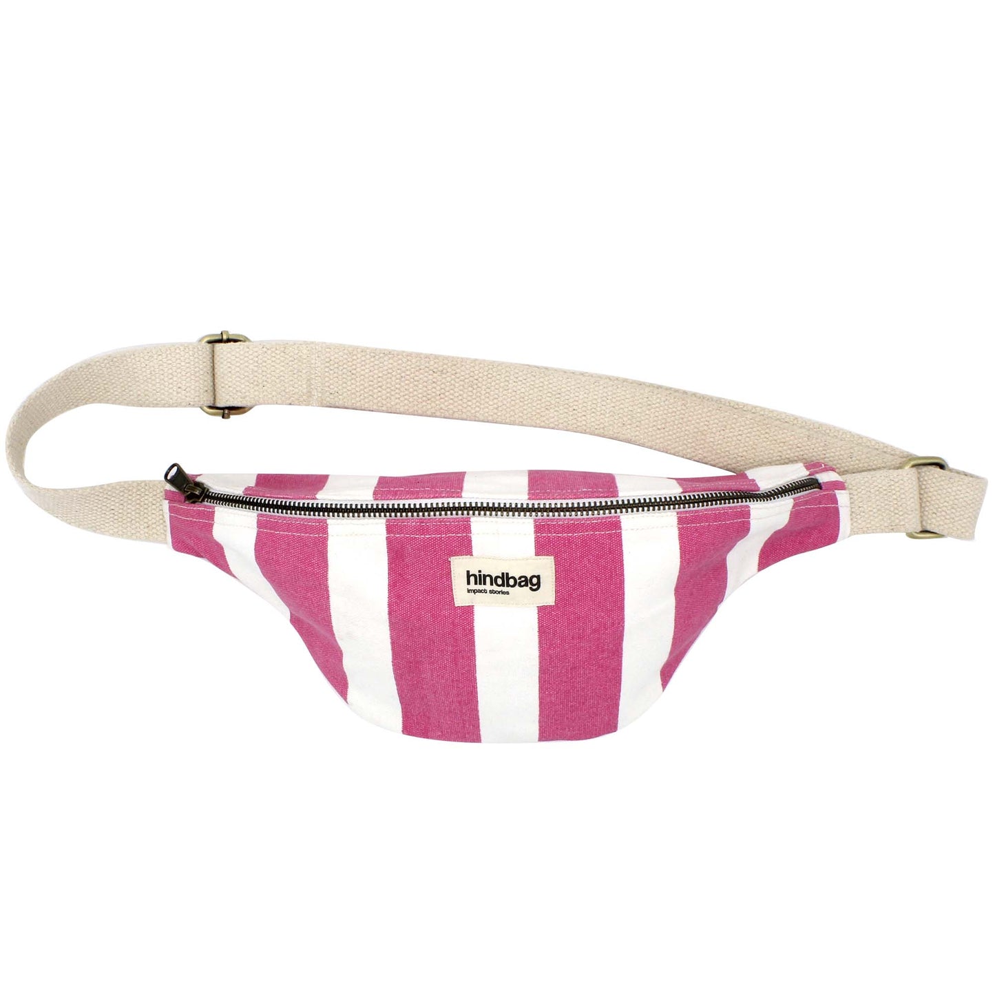 Banane en coton bio | rayée rose "olivia rayures roses"