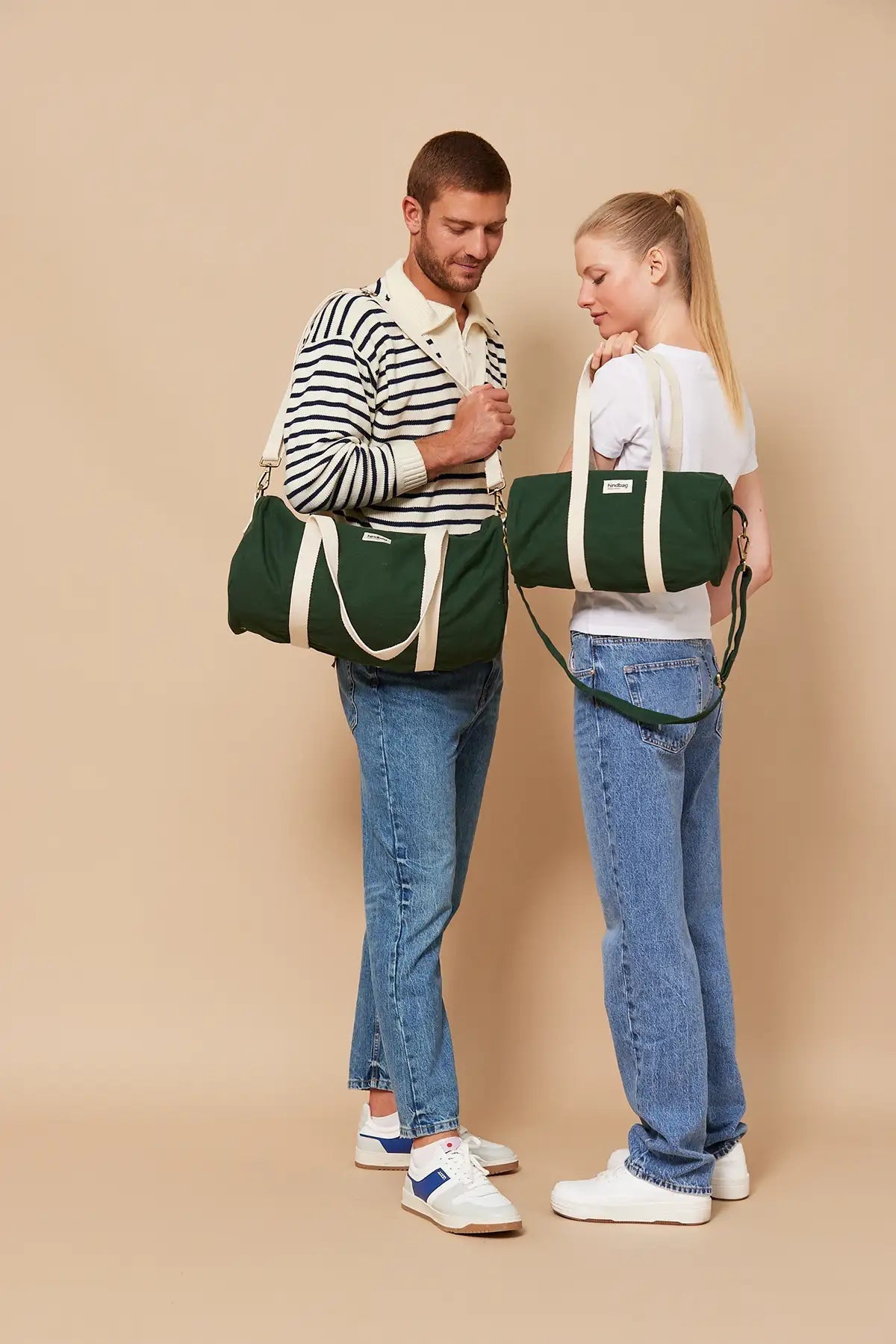 Sac de voyage en coton bio | Vert "simon sapin"