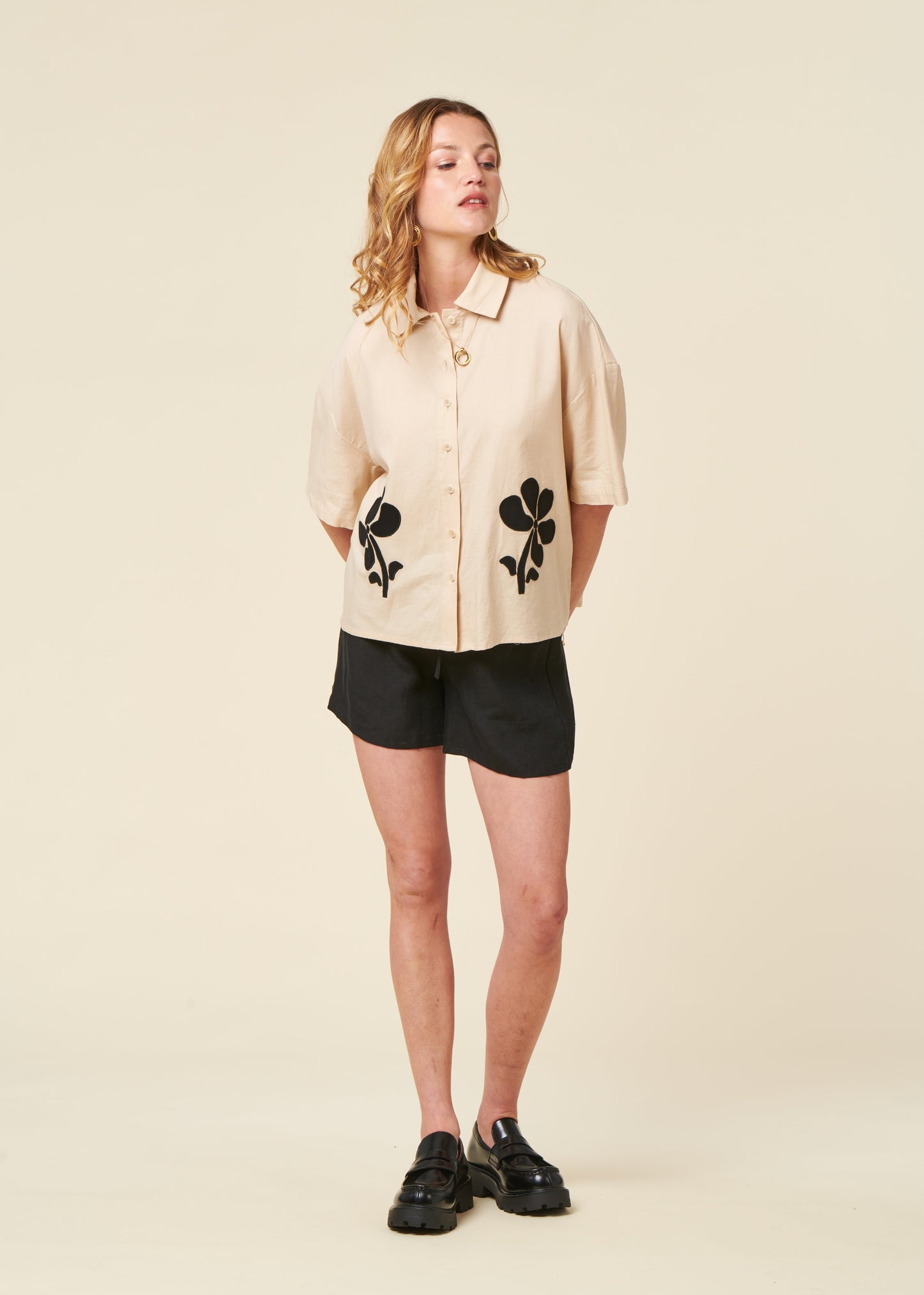 Chemise en coton bio | écru "Marygold anna blouse"