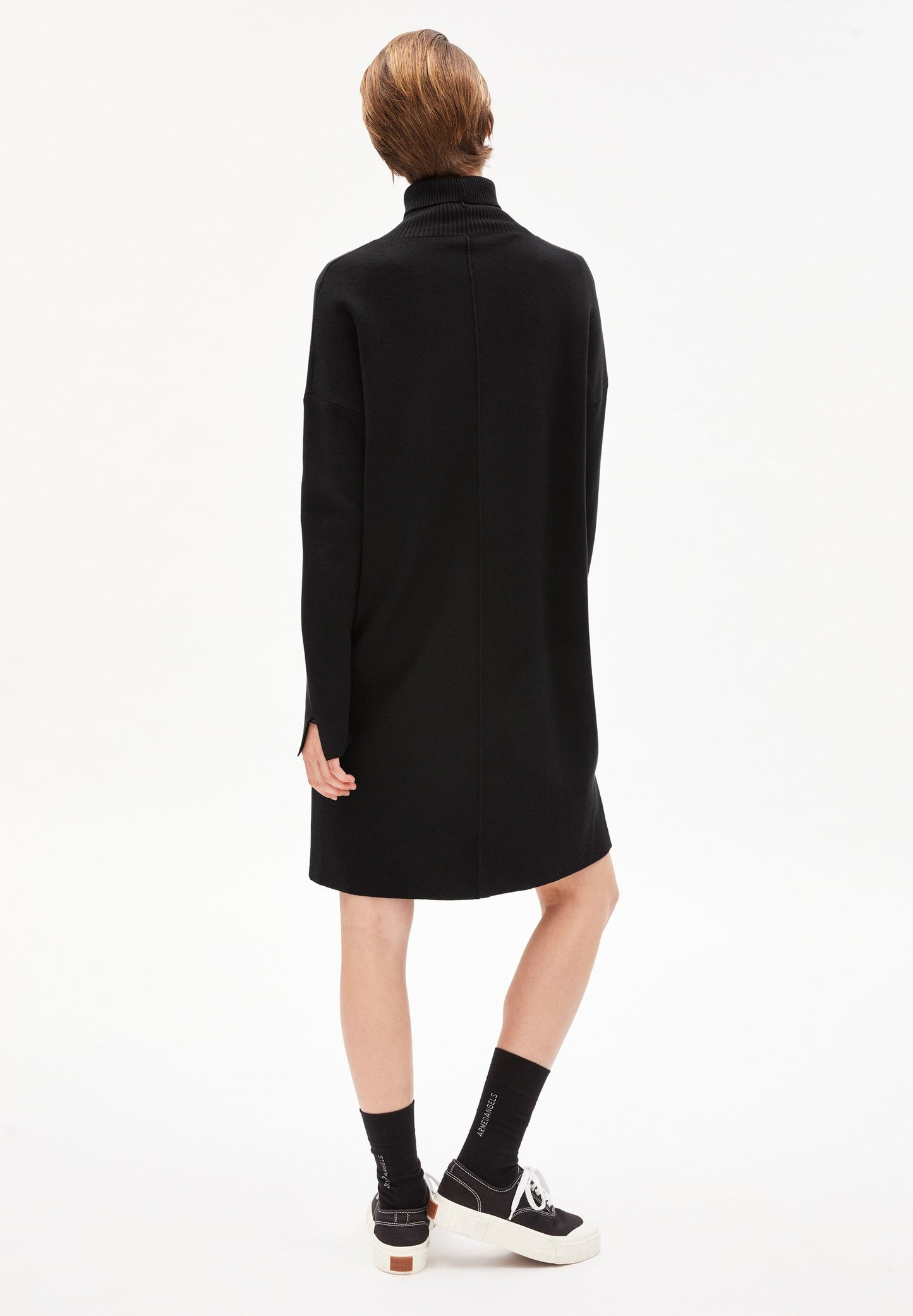 Robe pull noire en coton bio - Siennaa