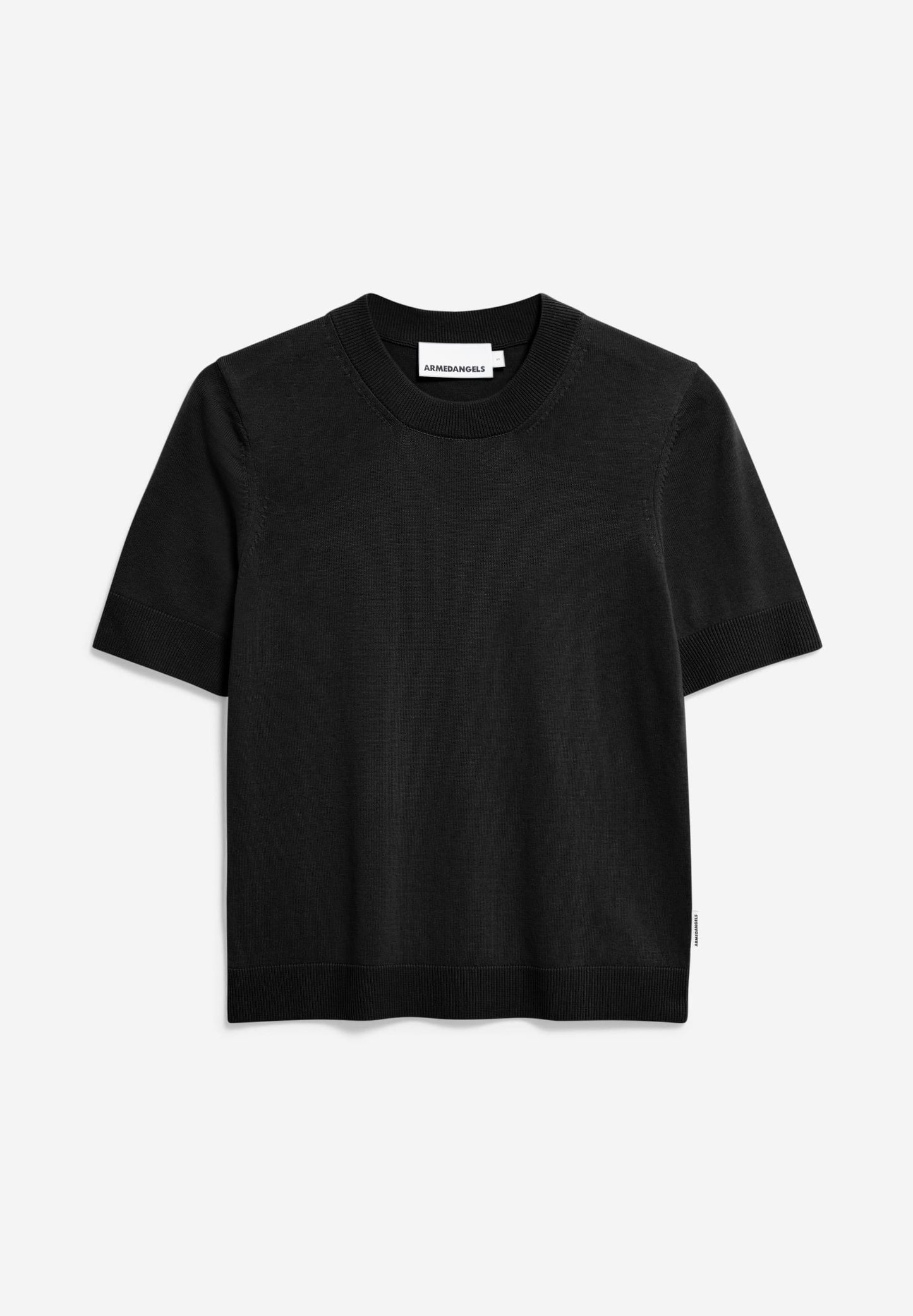 Top maille en coton bio et tencel | noir "siljiaas - black"