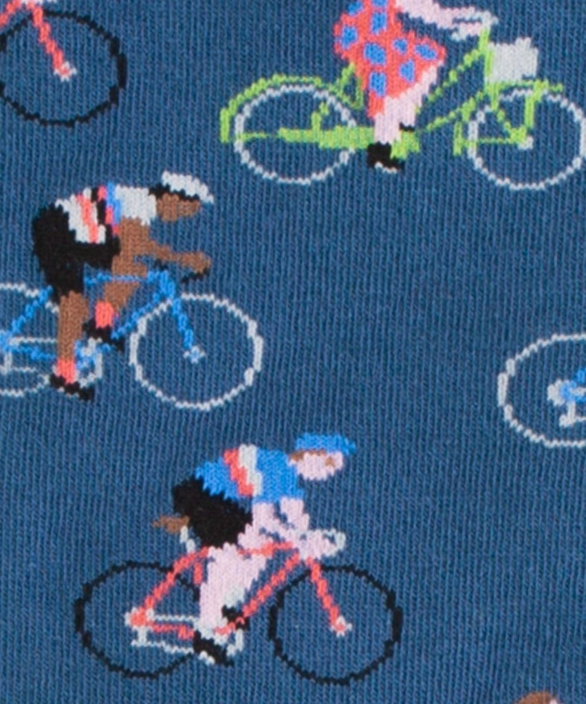 Chaussettes en coton bio | bleu "blue bike - blue"