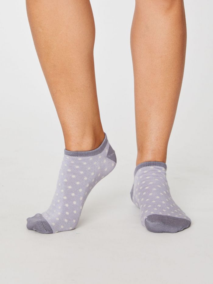 Chaussettes à pois blancs en bambou