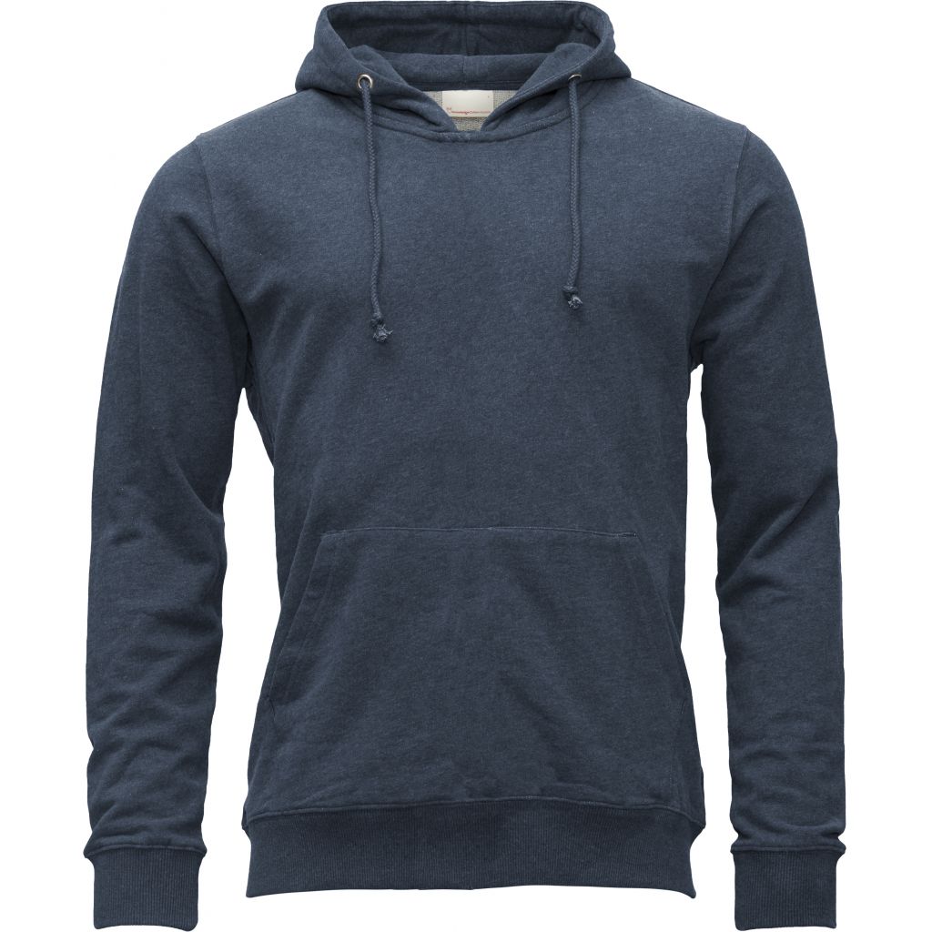 Sweat à capuche bleu en coton bio - hood sweat melange