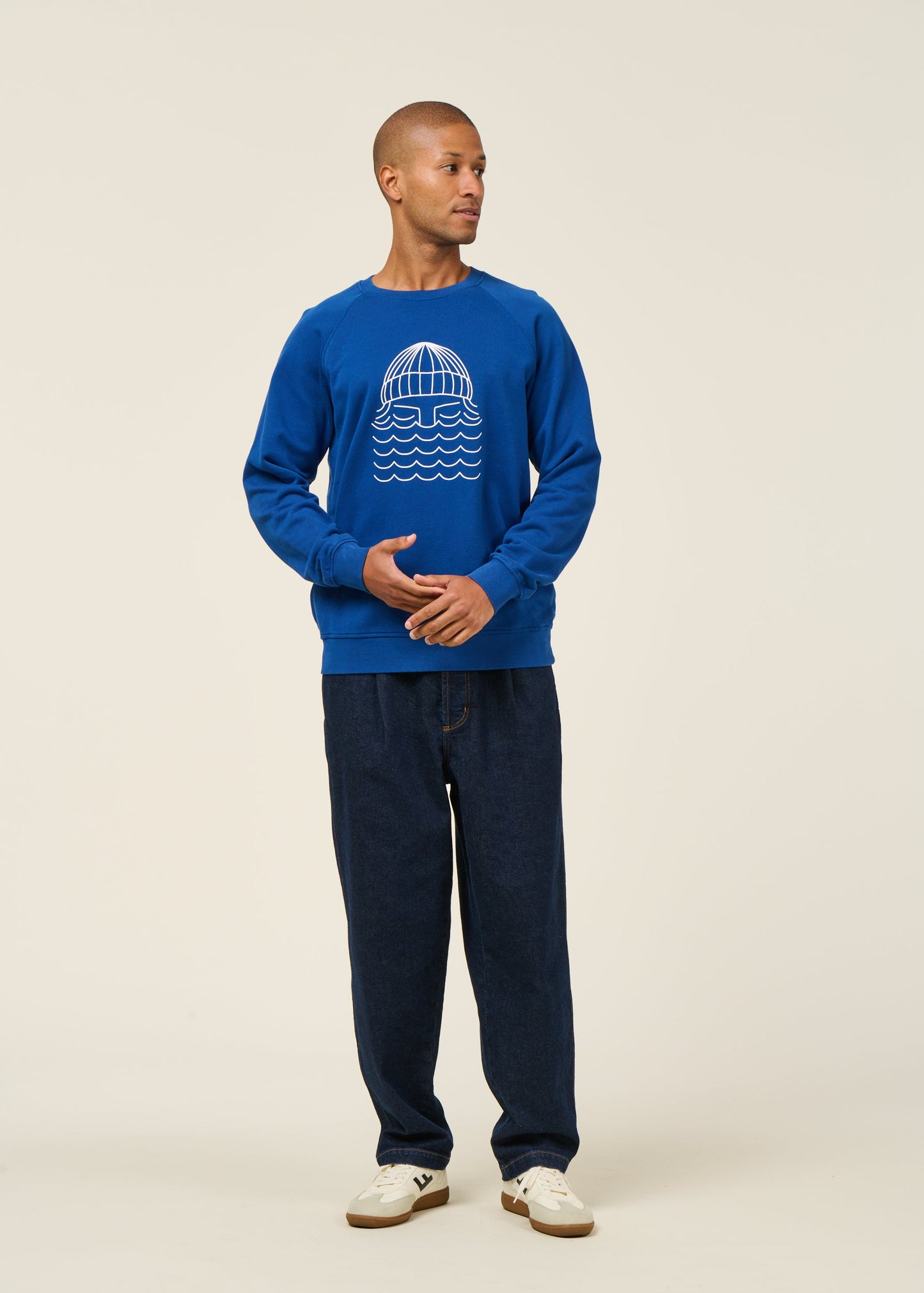 sweat en coton bio | bleu "cobalt to the sea"