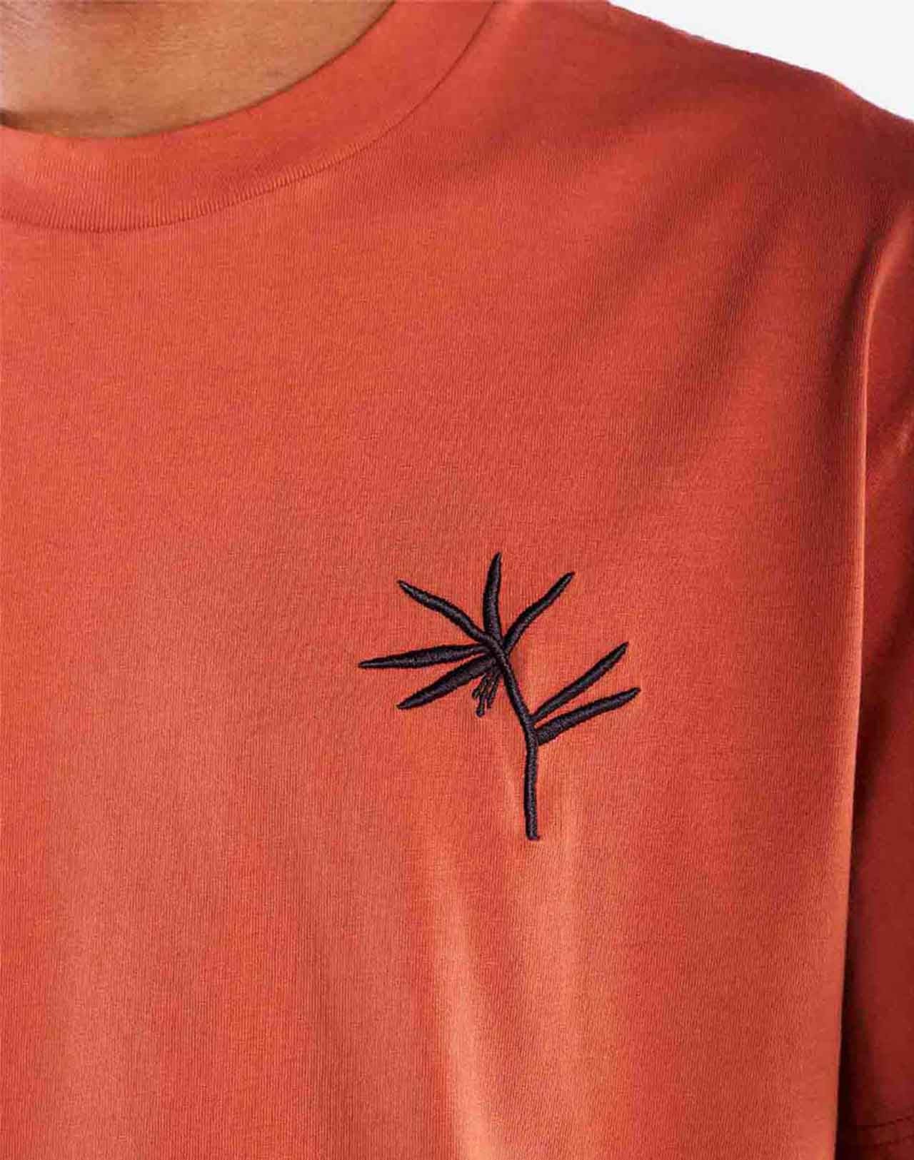 T-shirt en coton bio | orange "night trip mandarine"