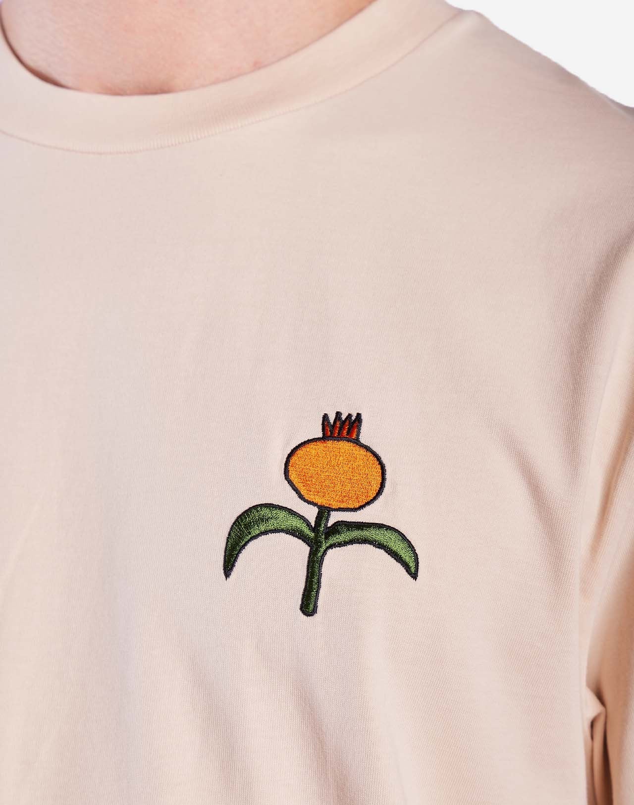 T-shirt en coton bio | écru "poppies creme"