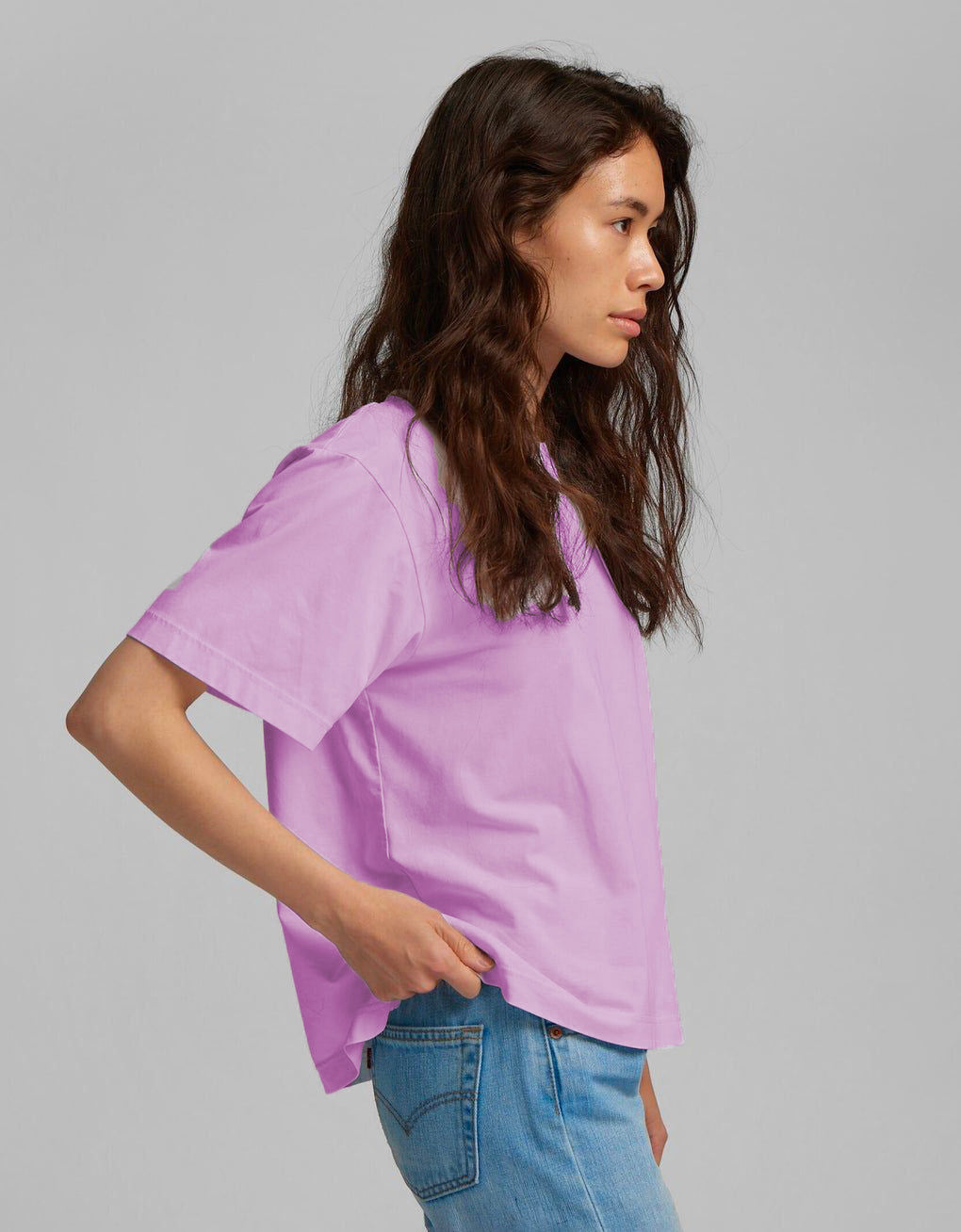 T-shirt oversize en coton bio | rose "cherry blossom"