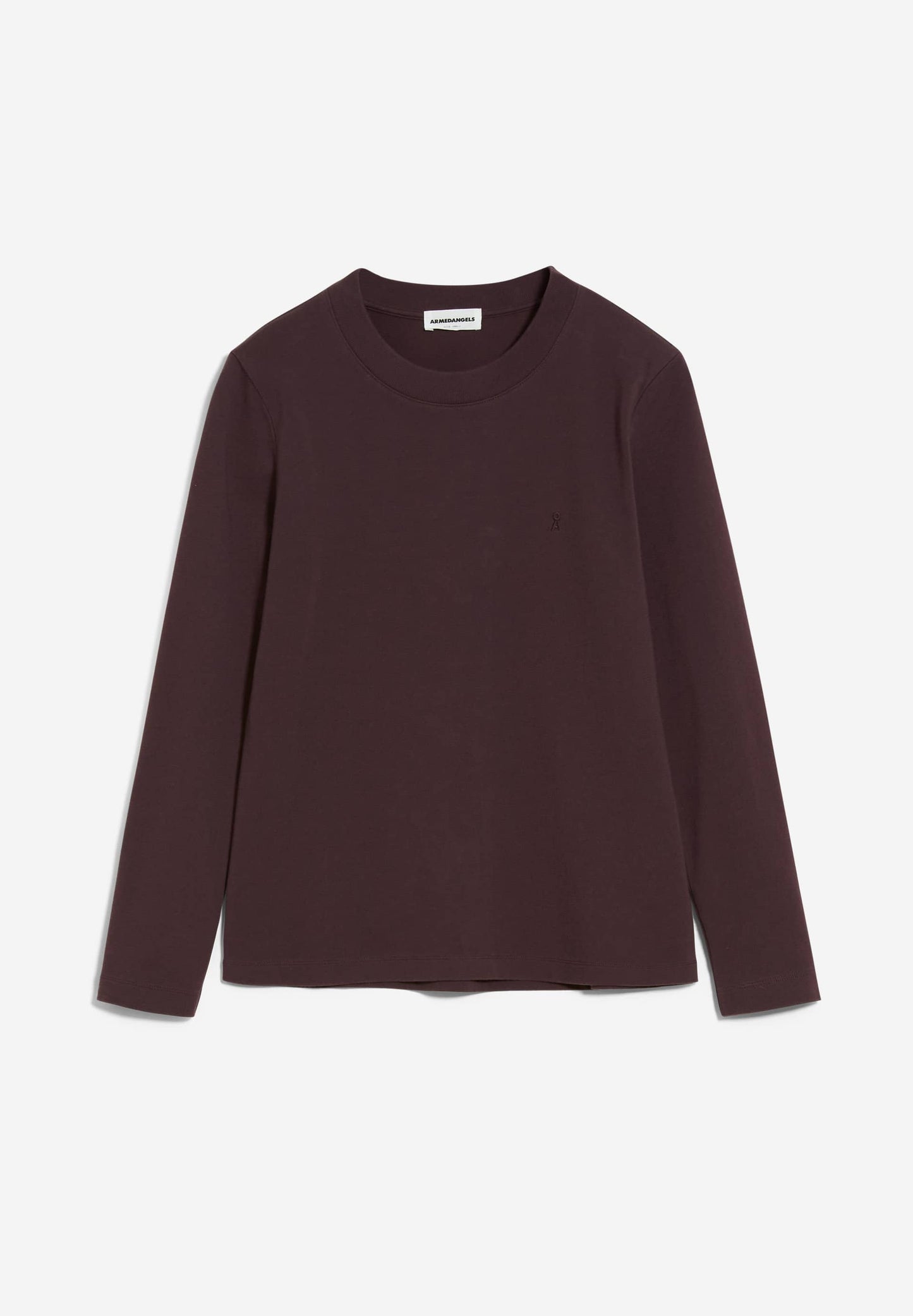T-shirt manches longues épais prune en coton bio - taami fudge