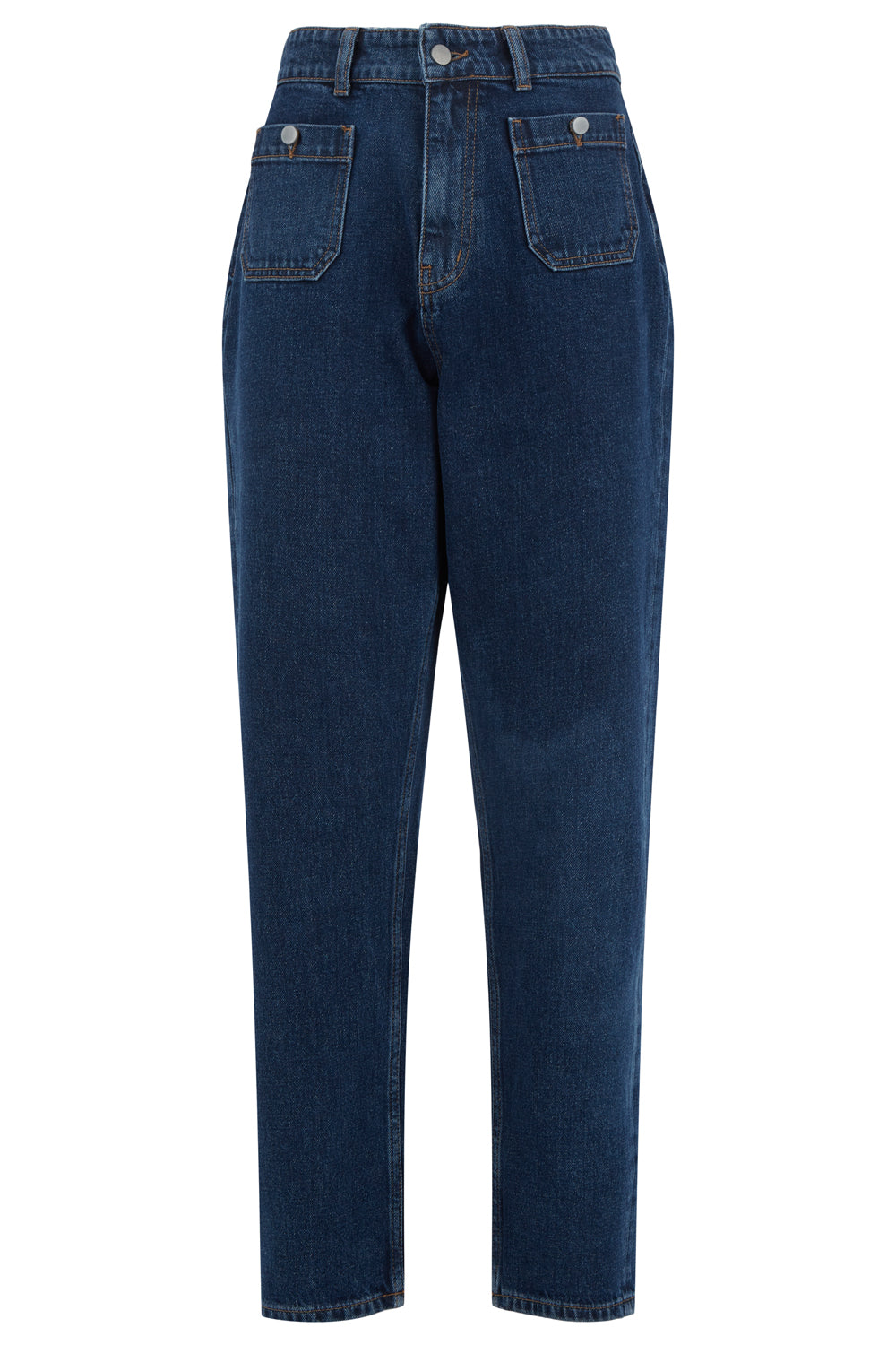 Jean mom bleu en coton bio - tabitha jeans blue