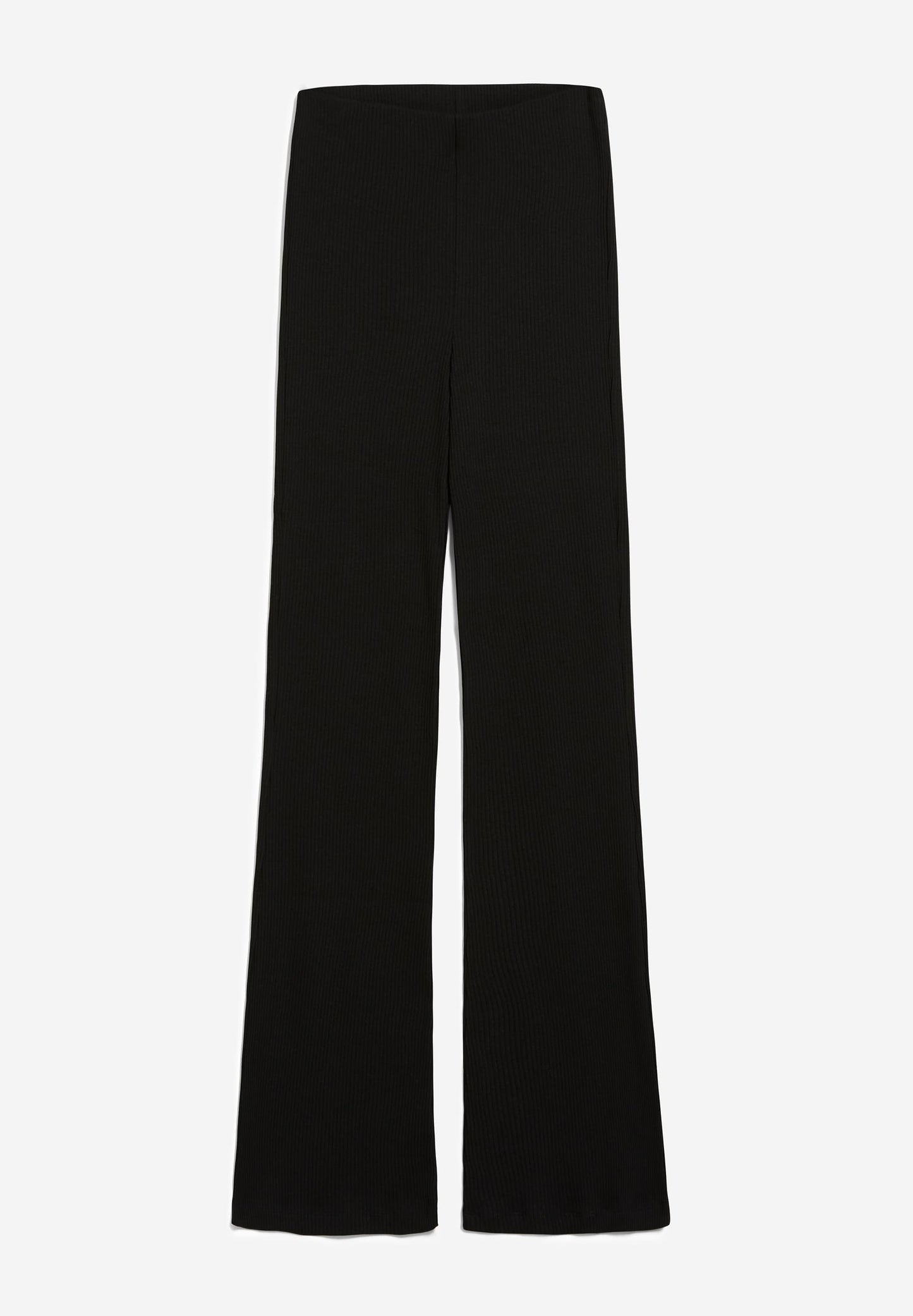 Legging flare côtelé noir en coton bio - taminaara black