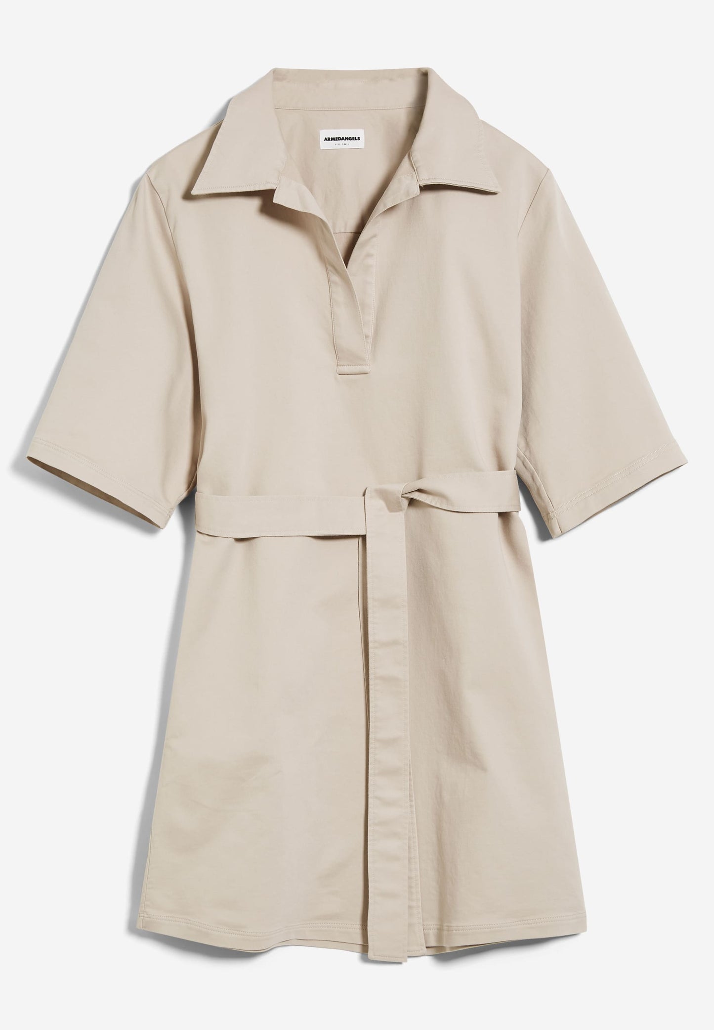 Robe tissée beige en coton bio - teagaa light desert