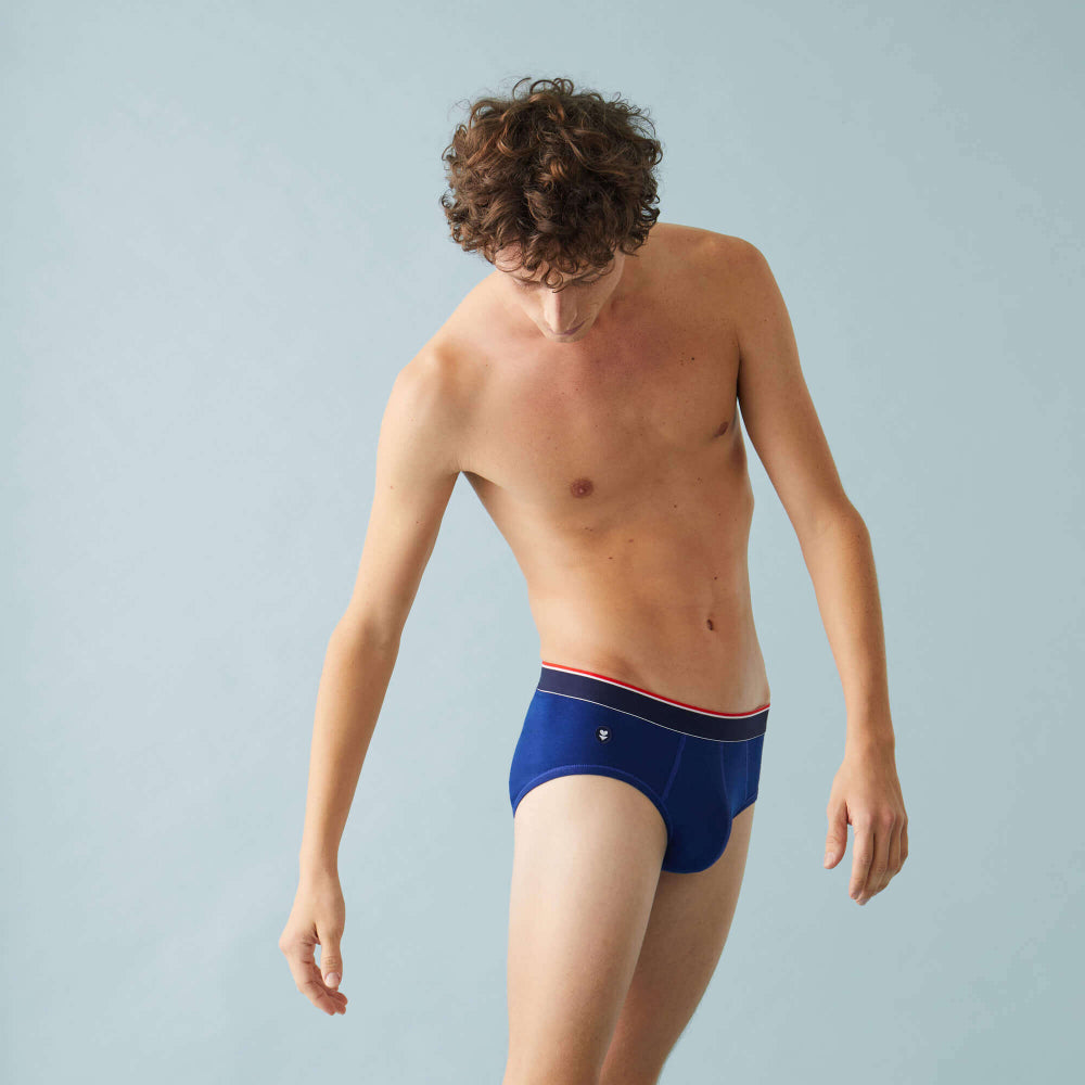 Slip en coton bio | bleu "terrible plus indigo"