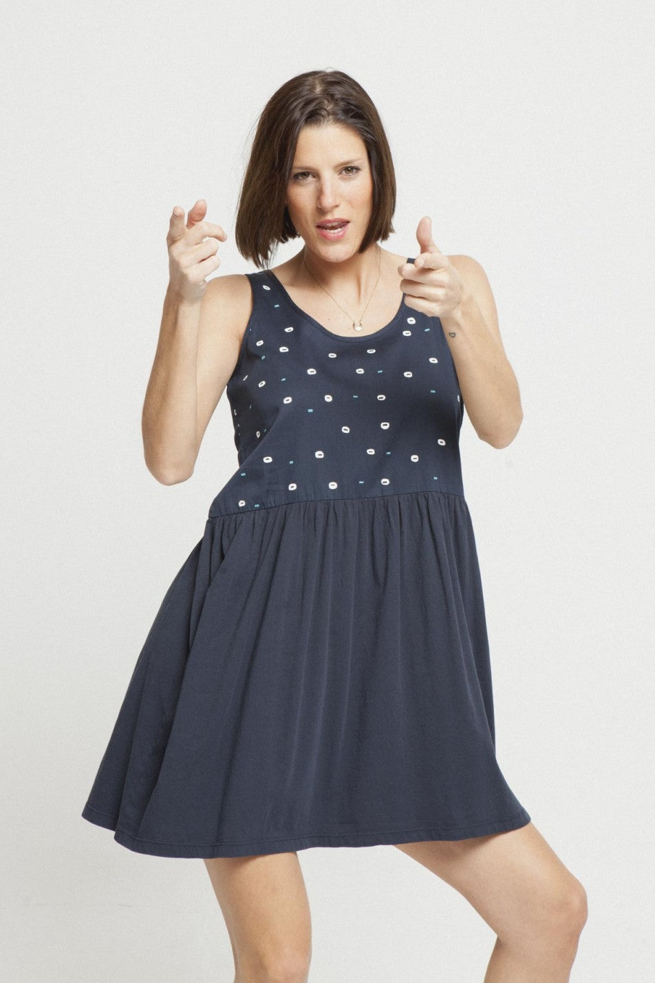 Robe bleue en coton bio