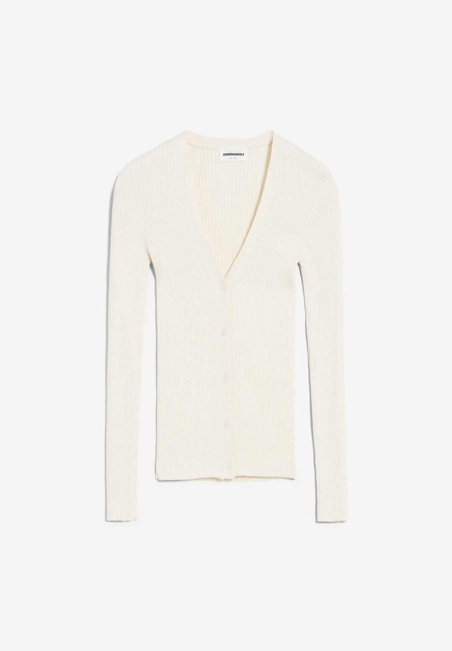 Cardigan fin blanc cassé en coton bio - tinnaa oatmilk