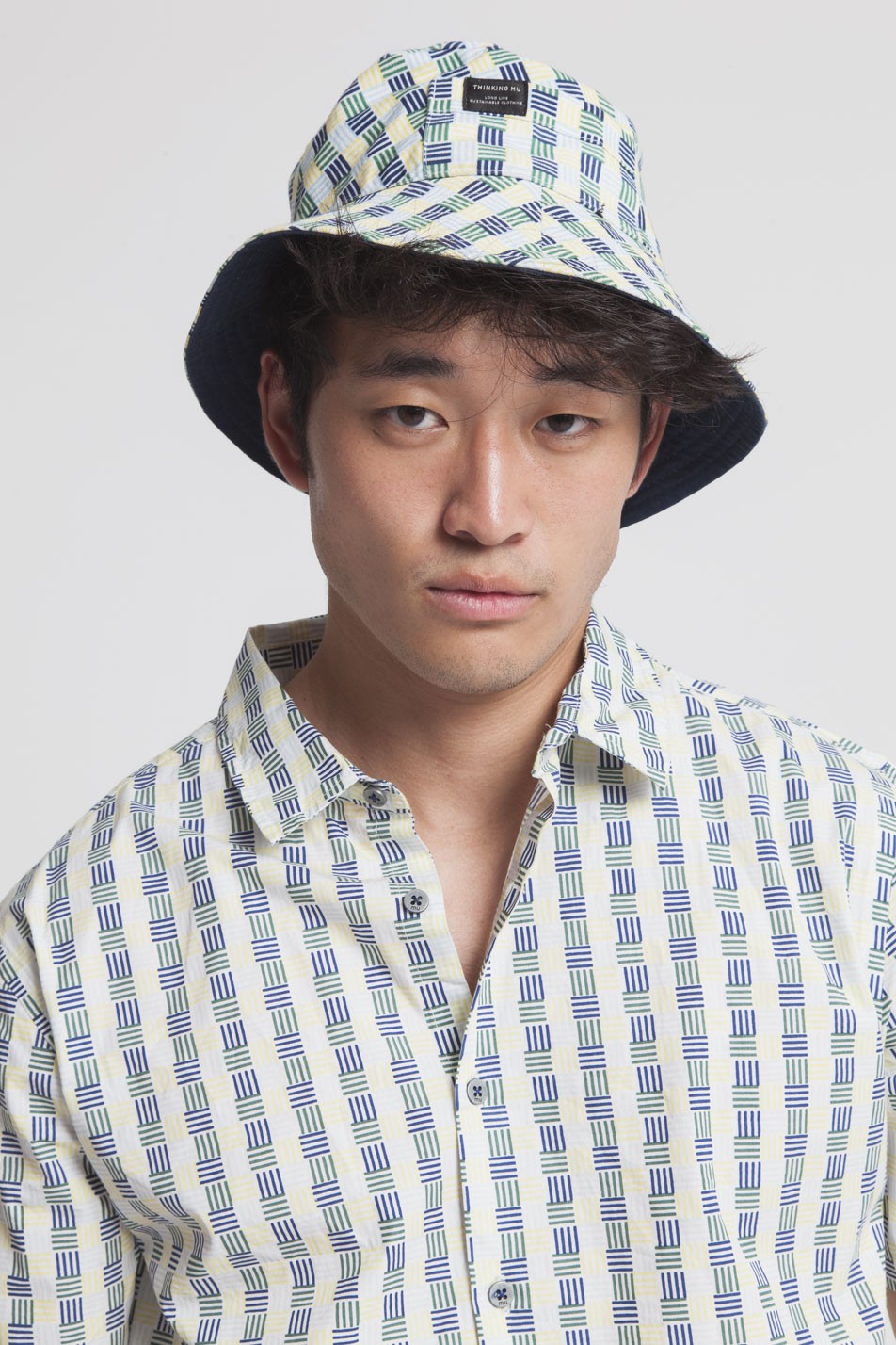Chemise manches courtes imprimé blanc en coton bio - Tom