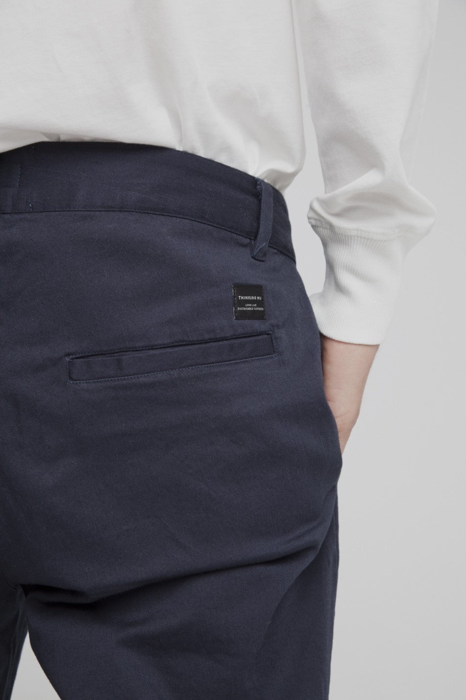 Pantalon marine en coton bio - Marcel