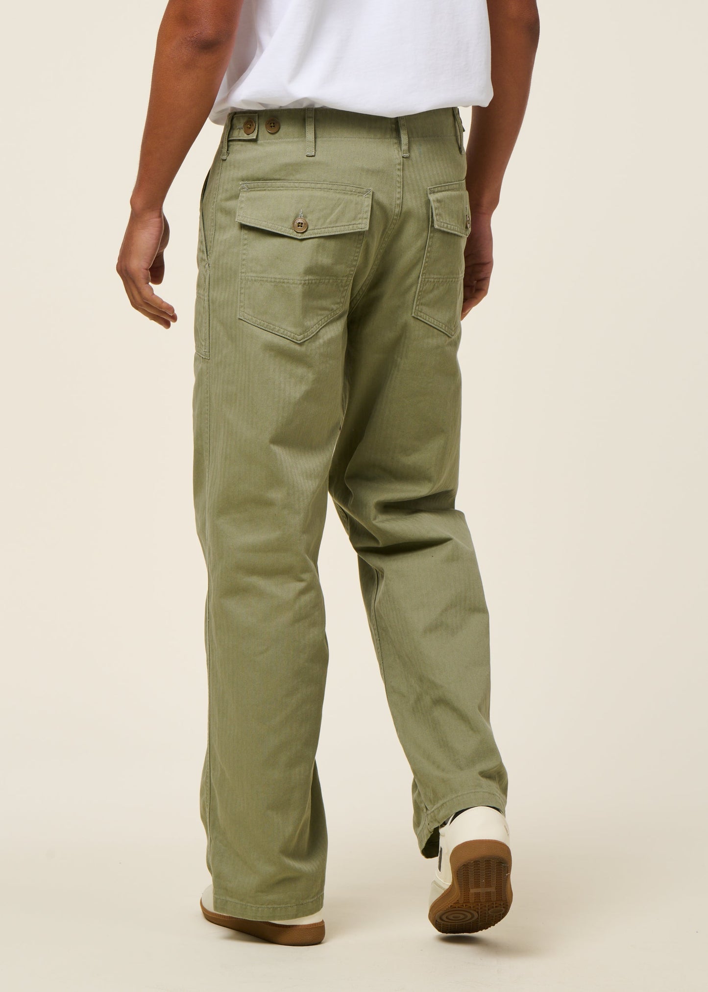 Pantalon large en coton bio | bleu "tuff tony pants deep blue"