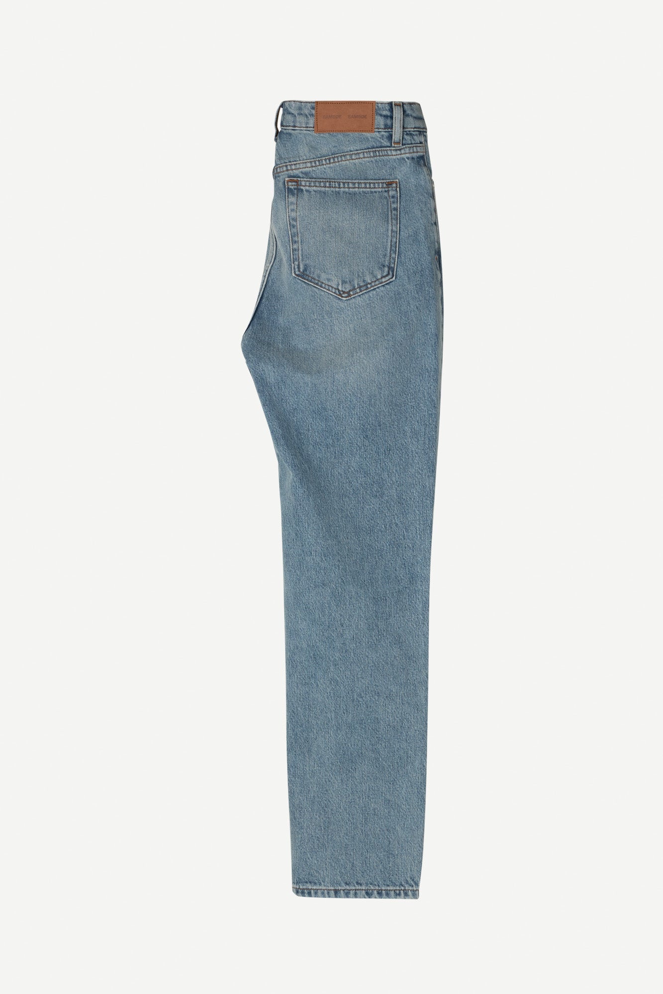 Jean droit bleu délavé en coton bio et recyclé - marianne jeans light heritage