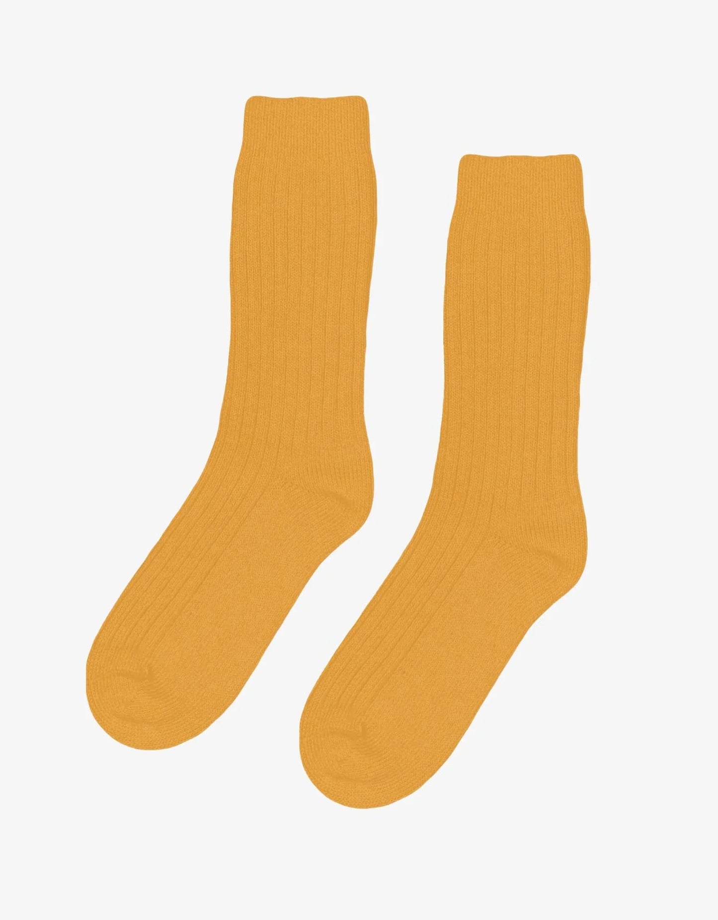 Coffret cadeau bonnet/chaussettes en laine mérinos recyclée - burned yellow - coffret n°9