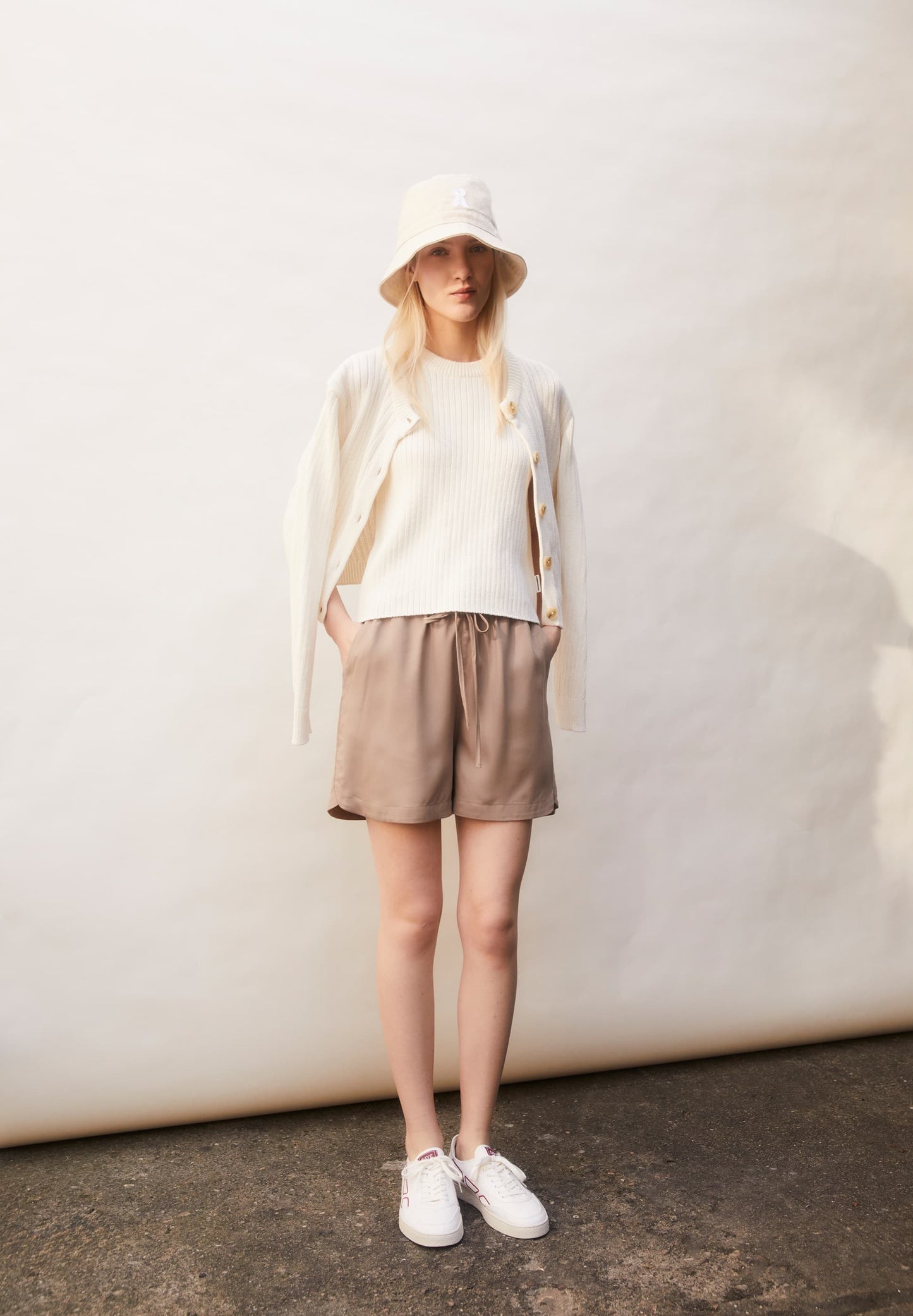 Short fluide en tencel | marron clair "vaanna - cinnamon dust"