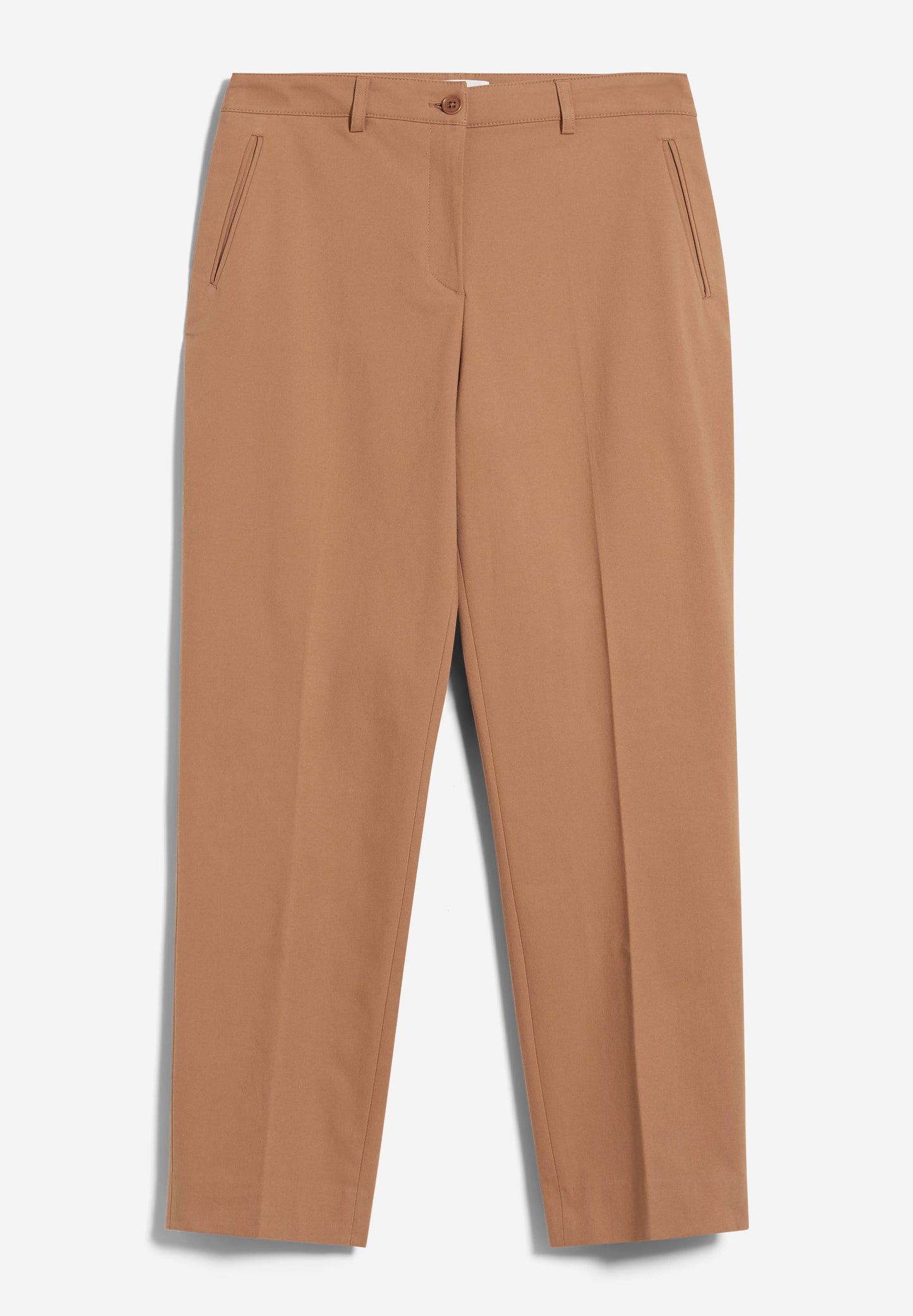 Pantalon carotte camel en coton bio - varmaa brushed cedar wood