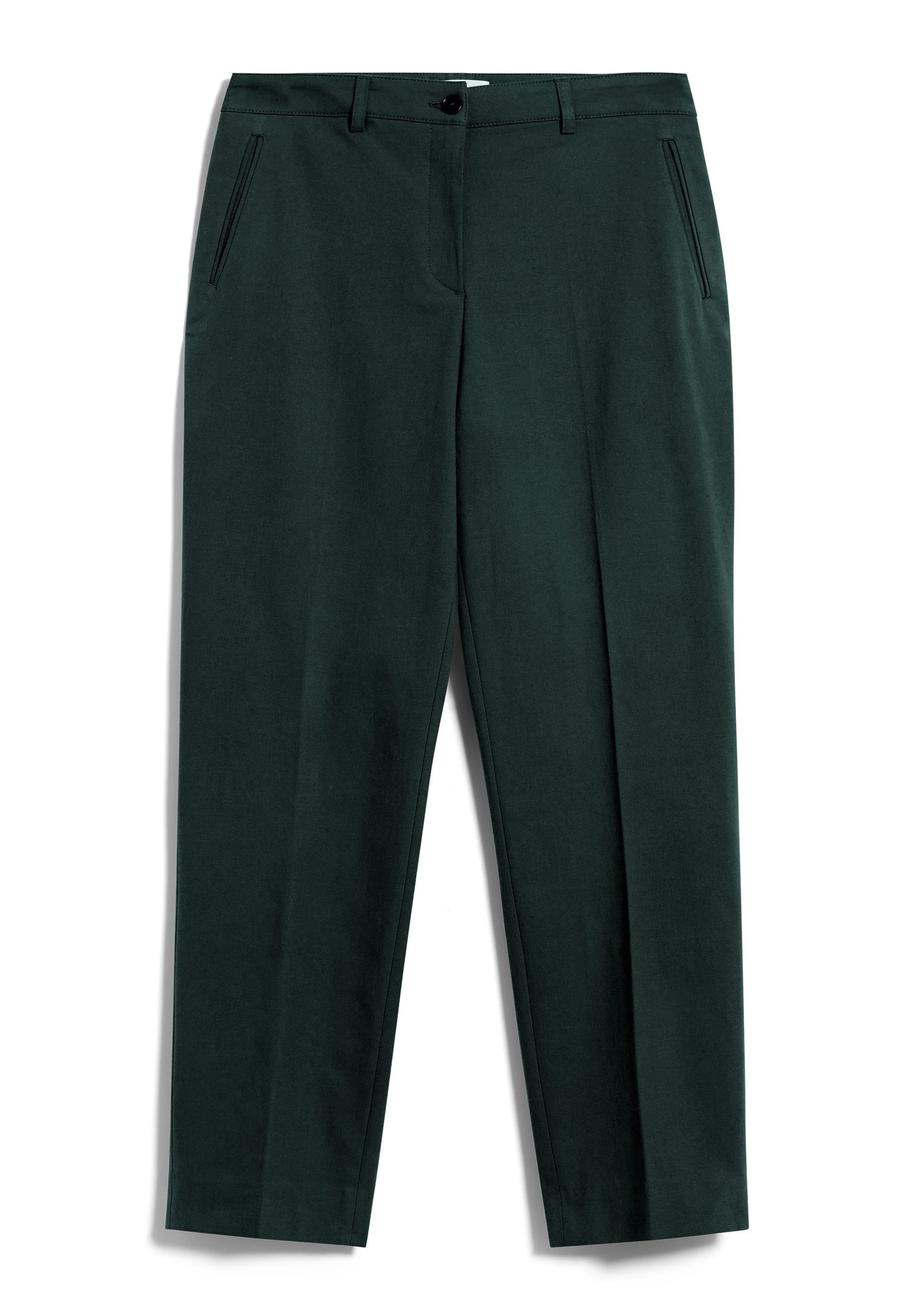 Pantalon carotte vert foncé en coton bio - varmaa brushed dark scarab