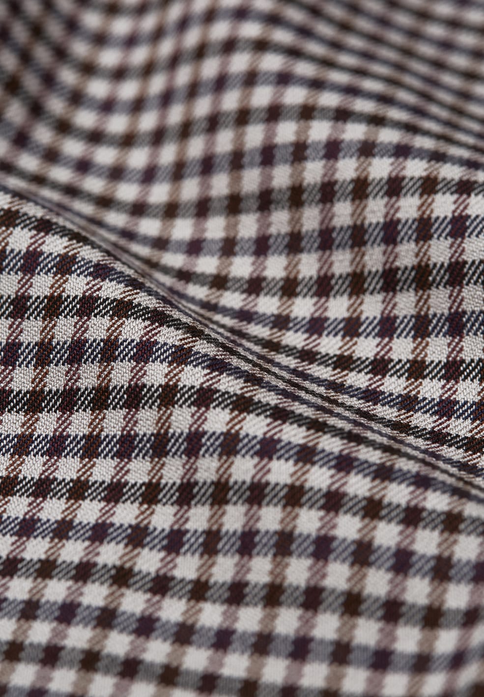 Pantalon à carreaux marron en tencel - VARMAA MICROCHECK