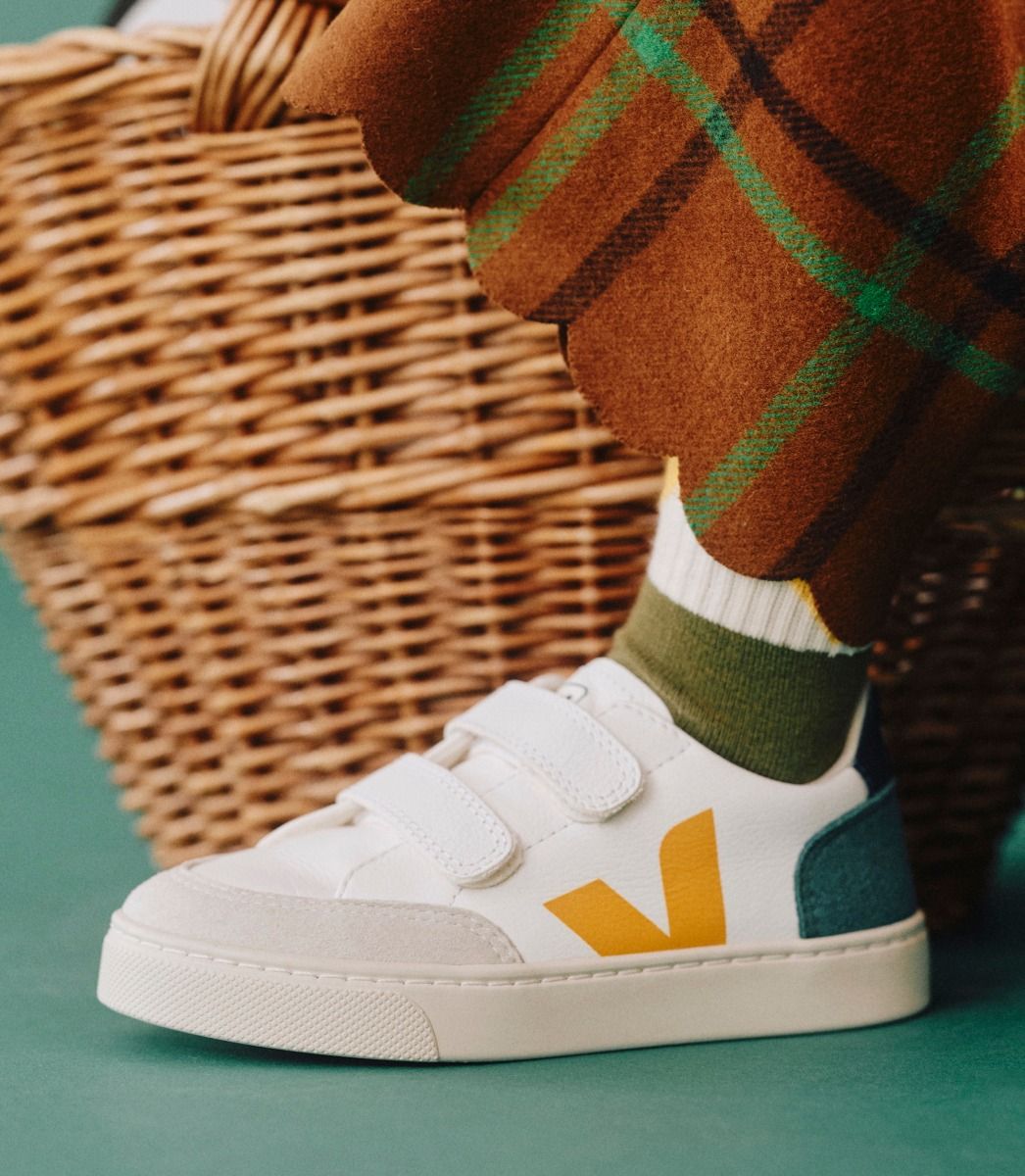 Baskets enfant v-12 chromefree leather multico brittany