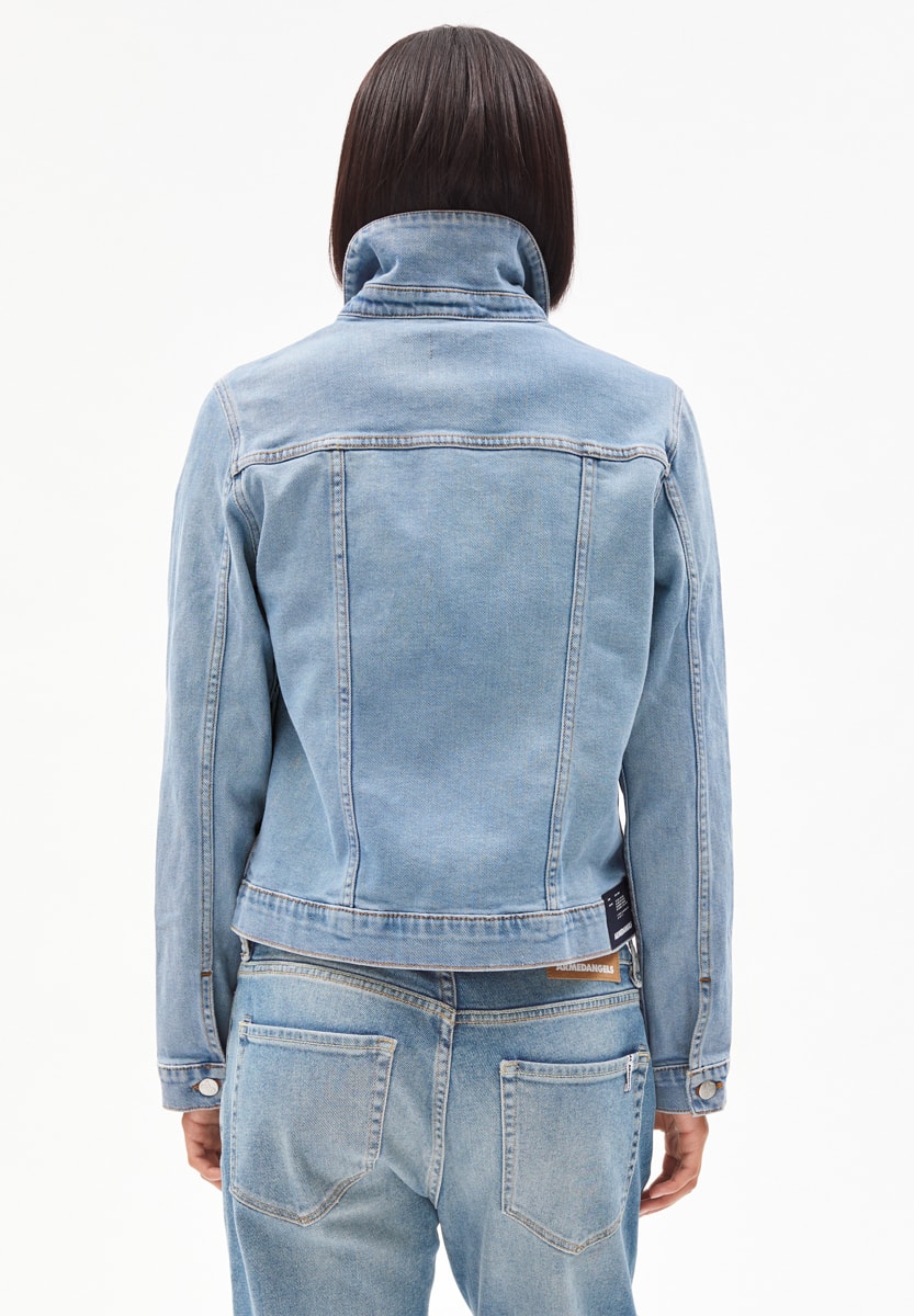 Veste en jean en coton bio - velitaa stormy blue