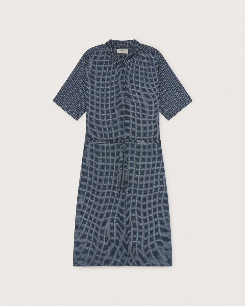 Robe longue oversize bleue en coton bio - Mandy