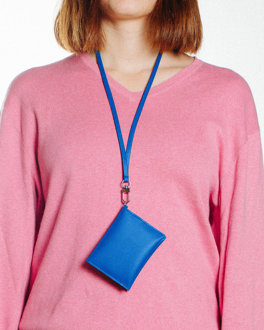 Porte-monnaie bleu en matières recyclées - wallet klein
