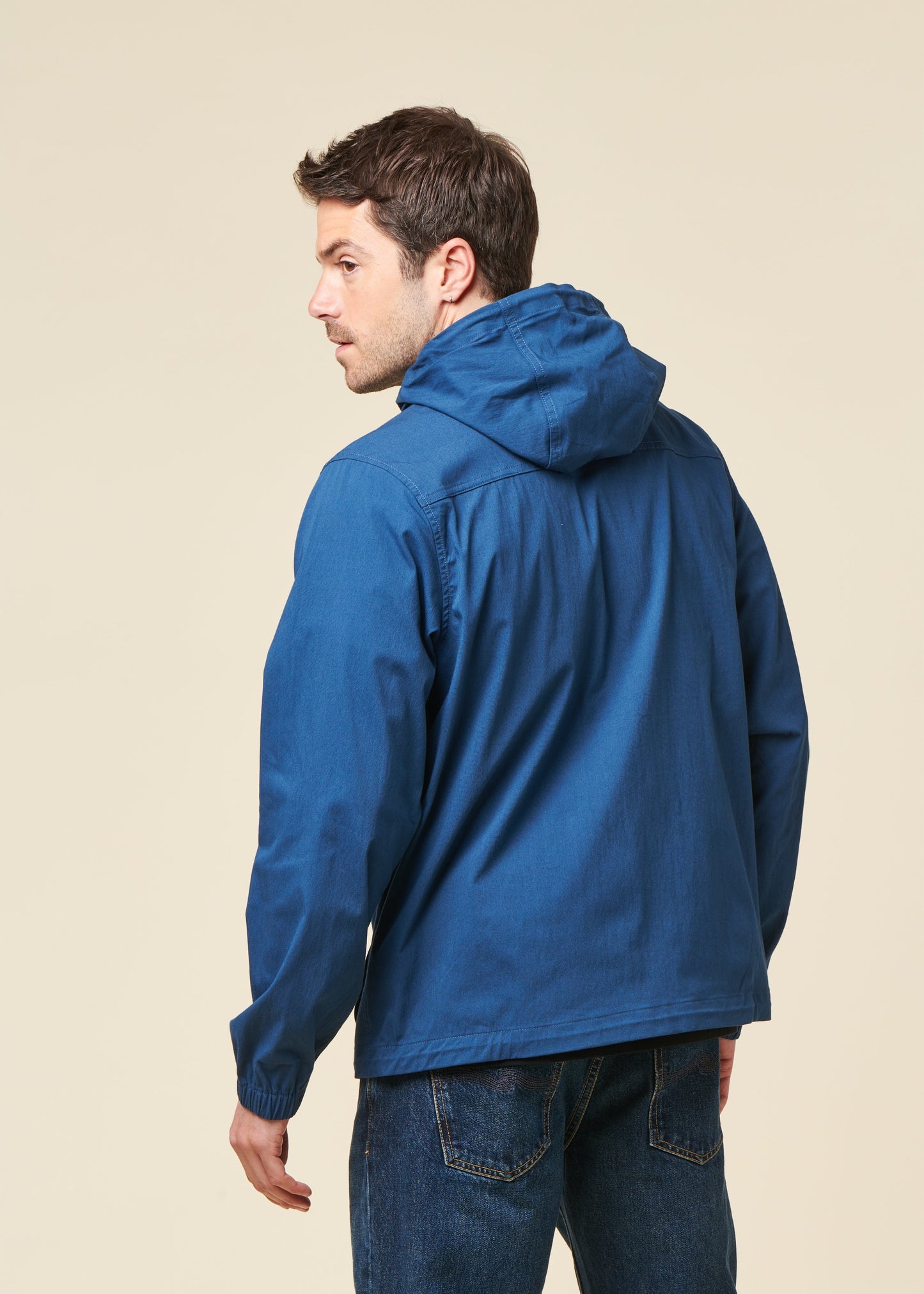 Veste en coton bio et nylon recyclé | bleu "nomader hoody jkt - tidepool blue"