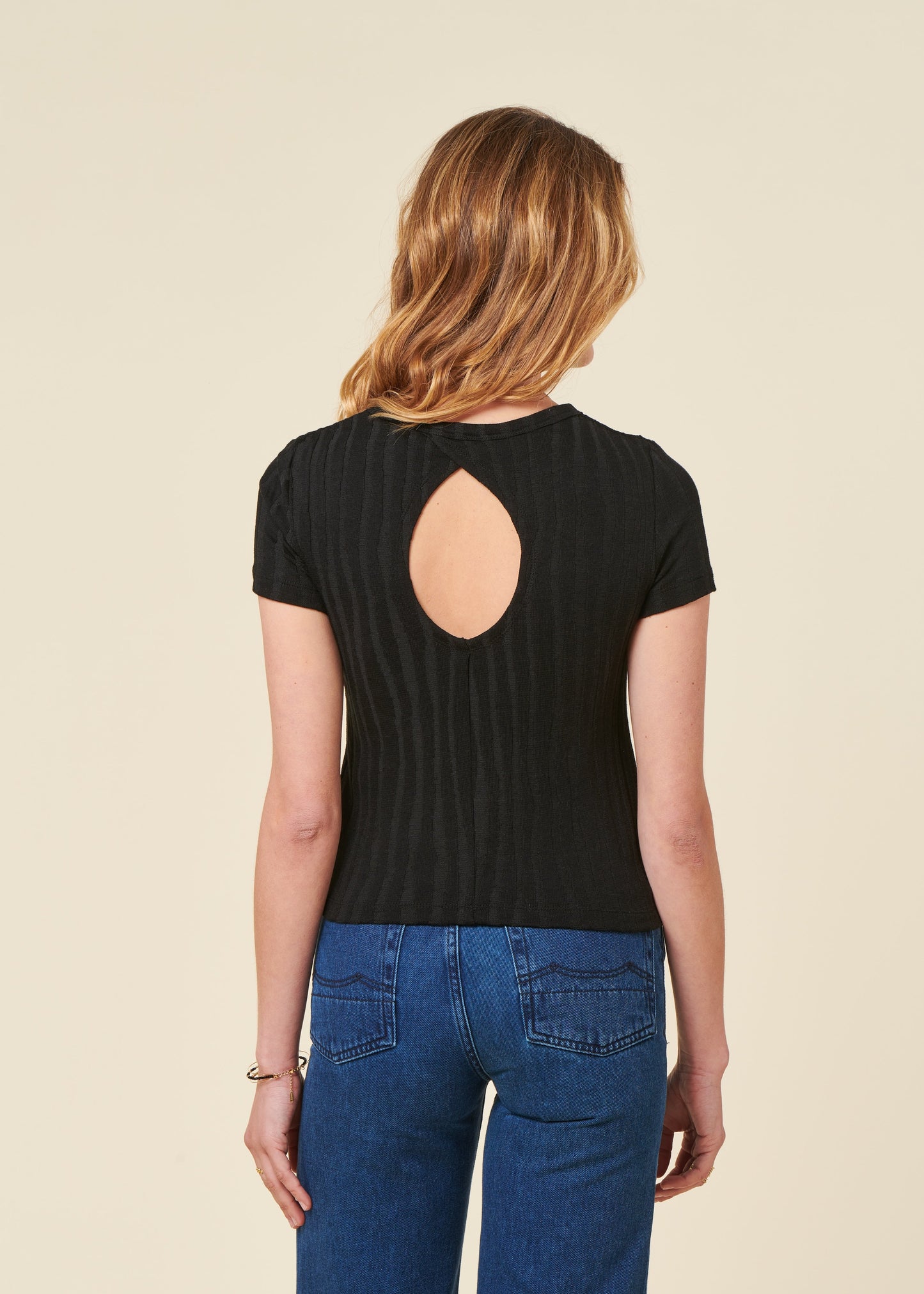 Top en lyocell et coton bio | noir "Black rue top"